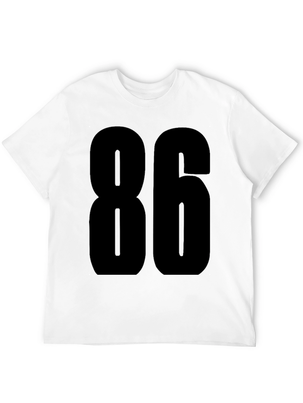 Bold Number 86 Graphic Tee - Black