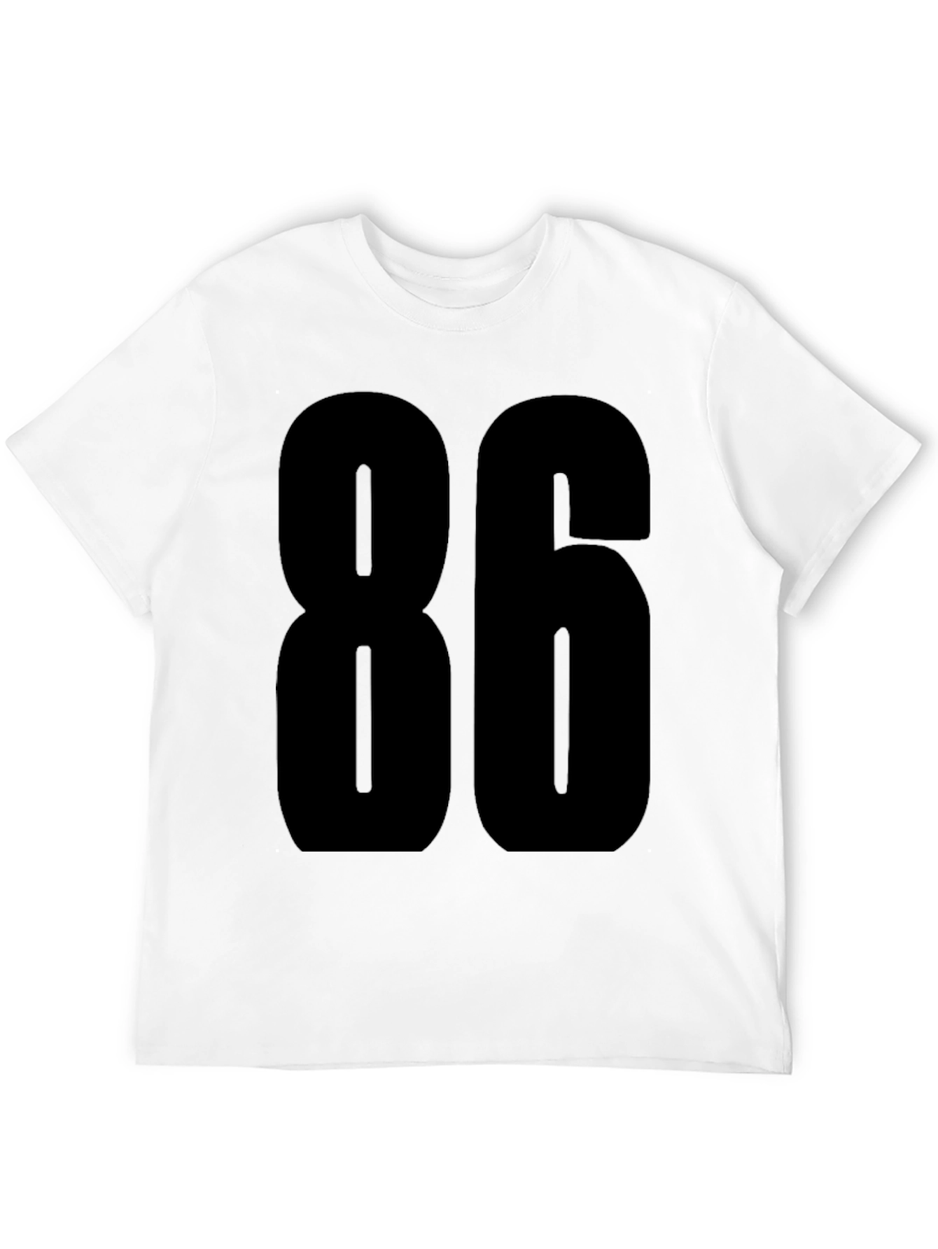 Bold Number 86 Graphic Tee - Black