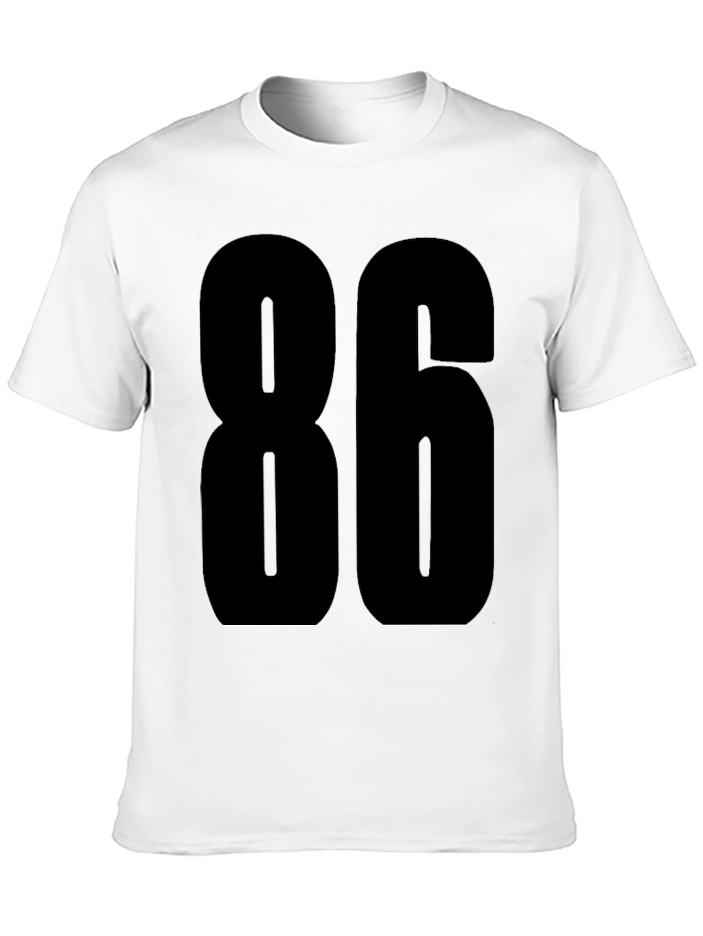 Bold Number 86 Graphic Tee - Black