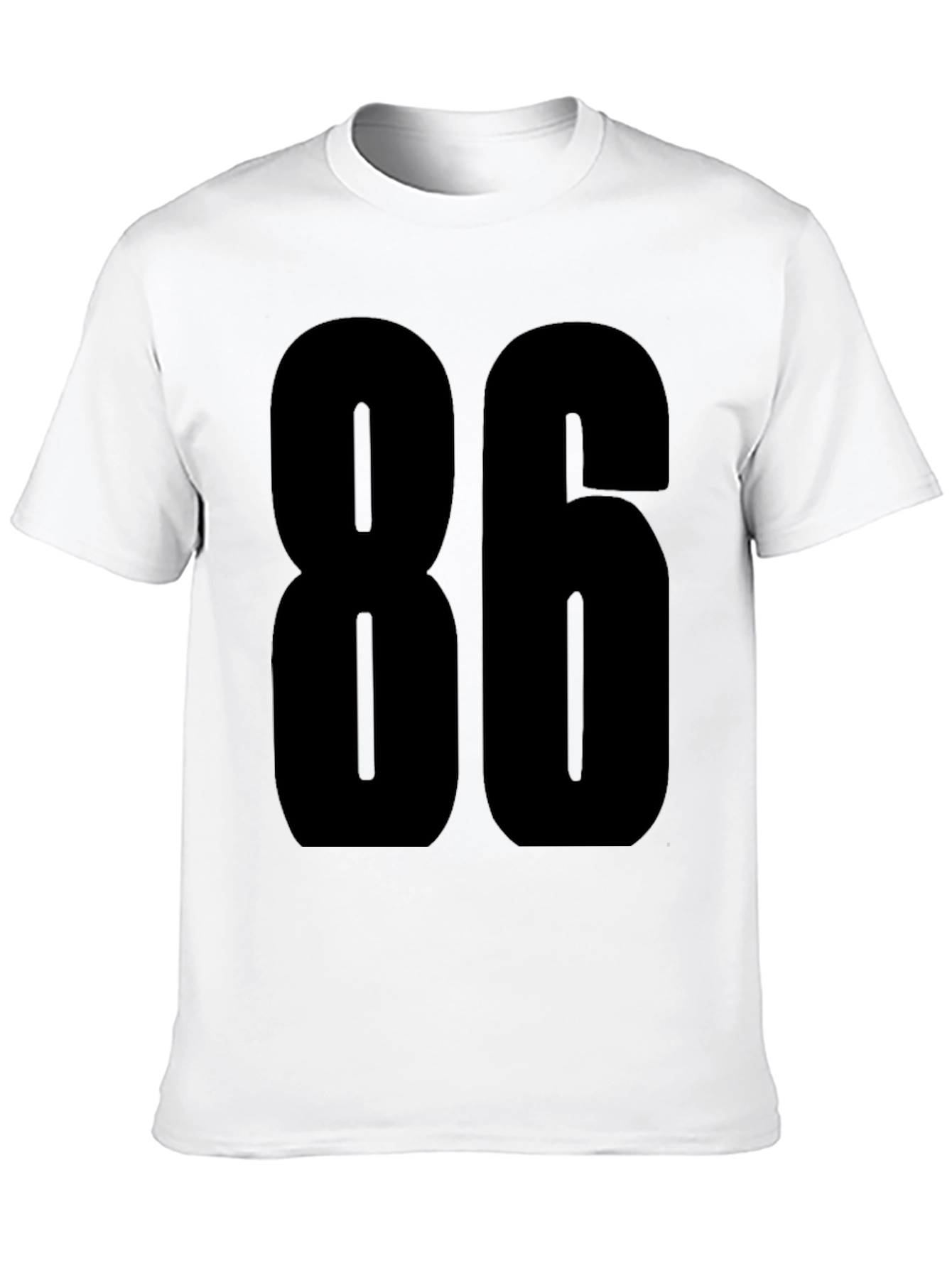 Bold Number 86 Graphic Tee - Black