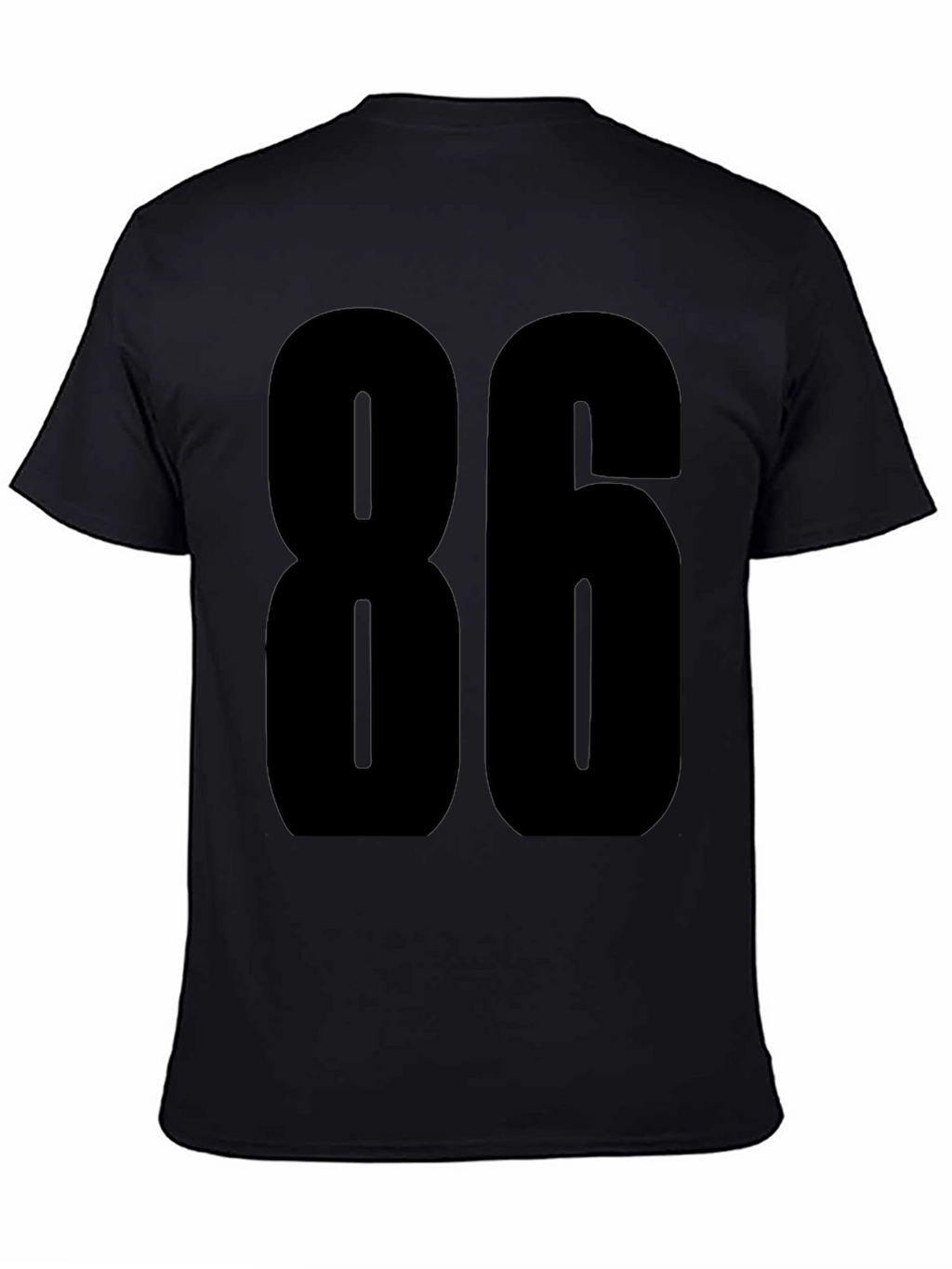 Bold Number 86 Graphic Tee - Black