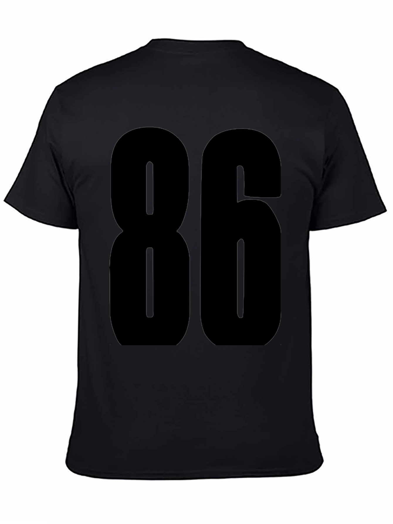 Bold Number 86 Graphic Tee - Black