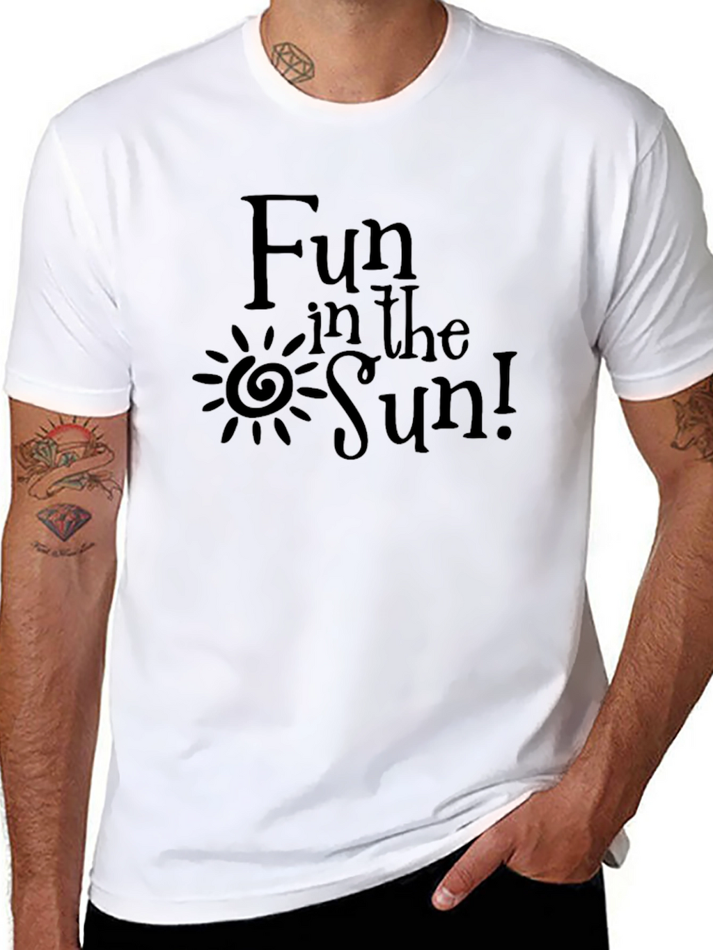 Fun in the Sun Black Graphic T-Shirt