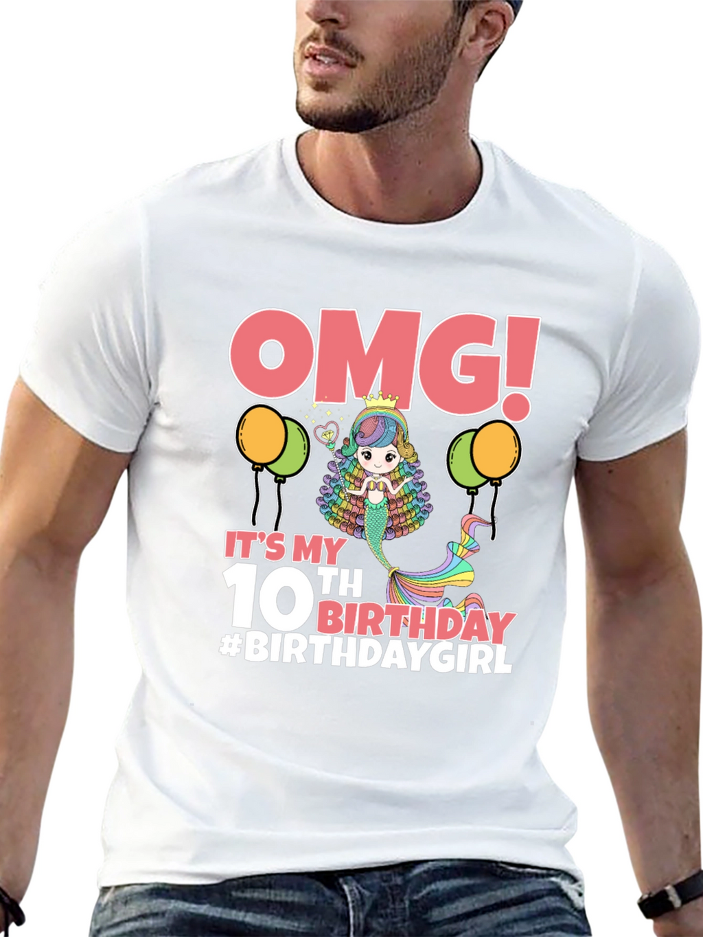 OMG! 10th Birthday Mermaid T-Shirt