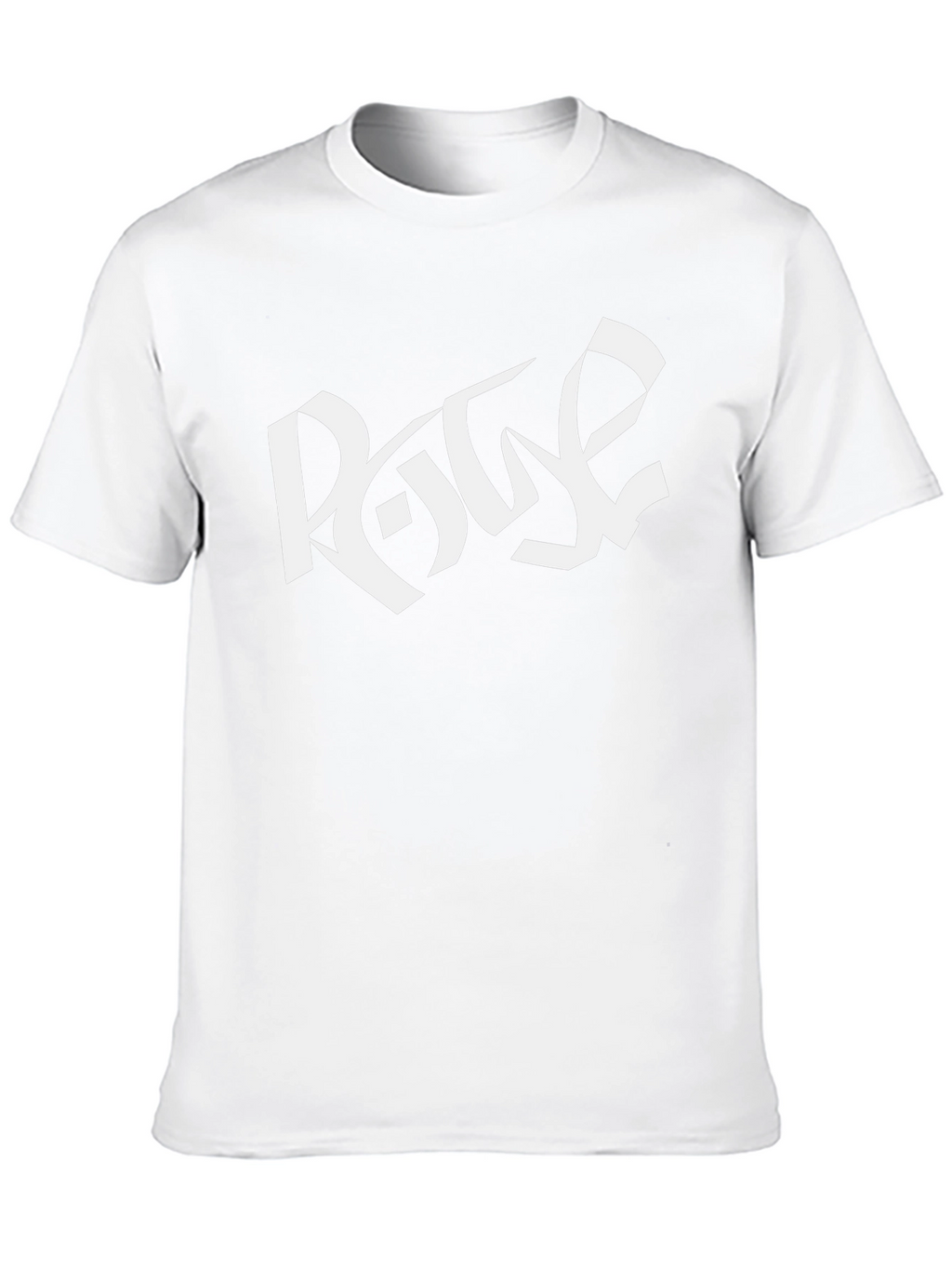 Black T-Shirt with White Graphic Print