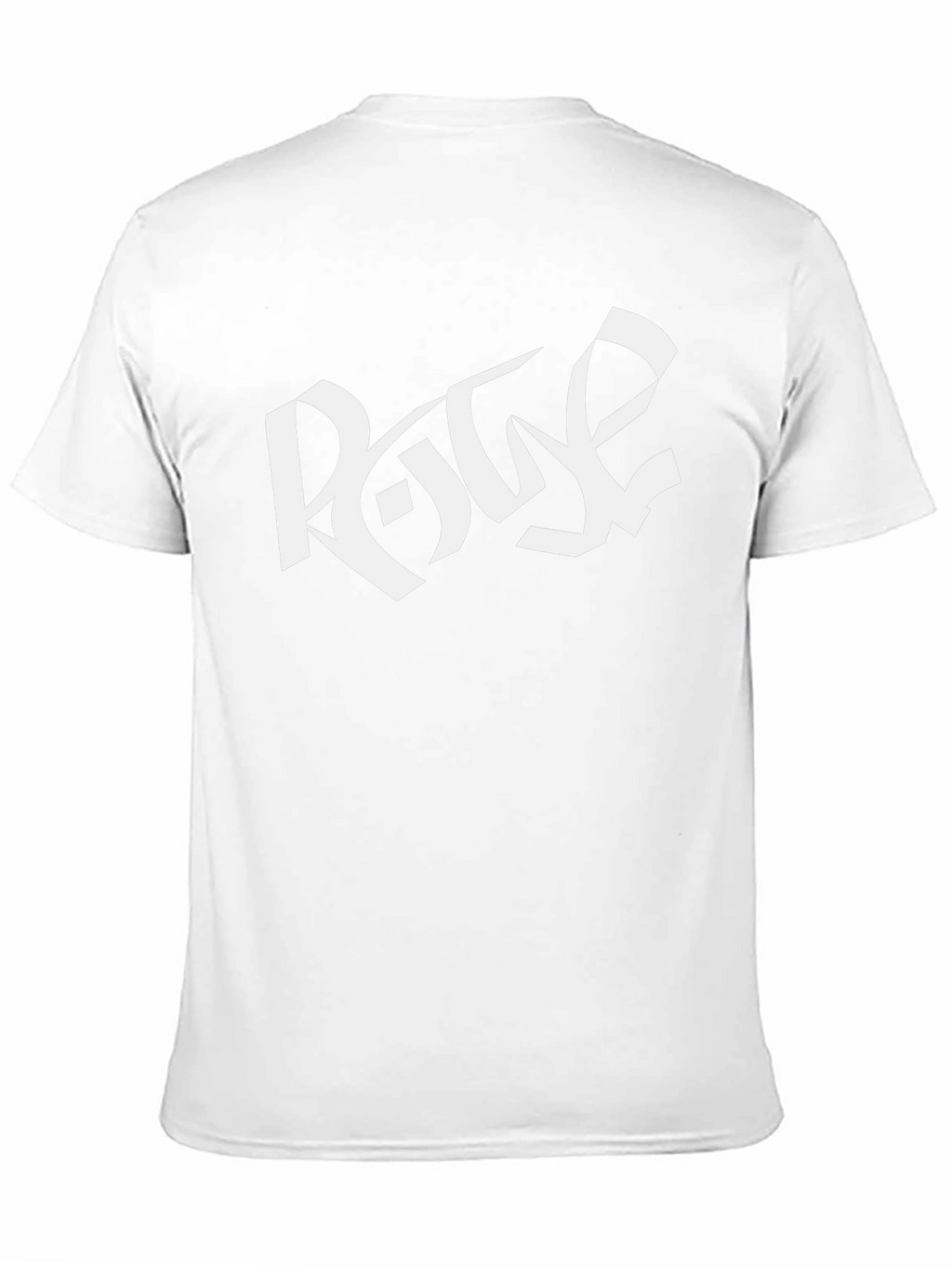 Black T-Shirt with White Graphic Print