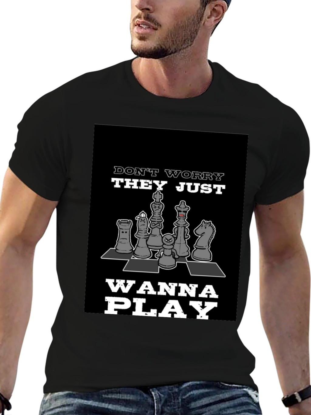 Chess Piece Playful Graphic T-Shirt