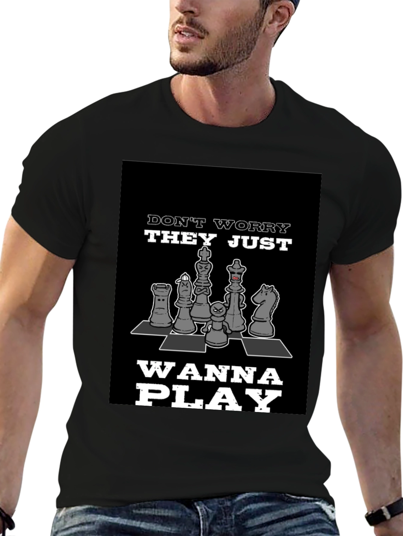 Chess Piece Playful Graphic T-Shirt