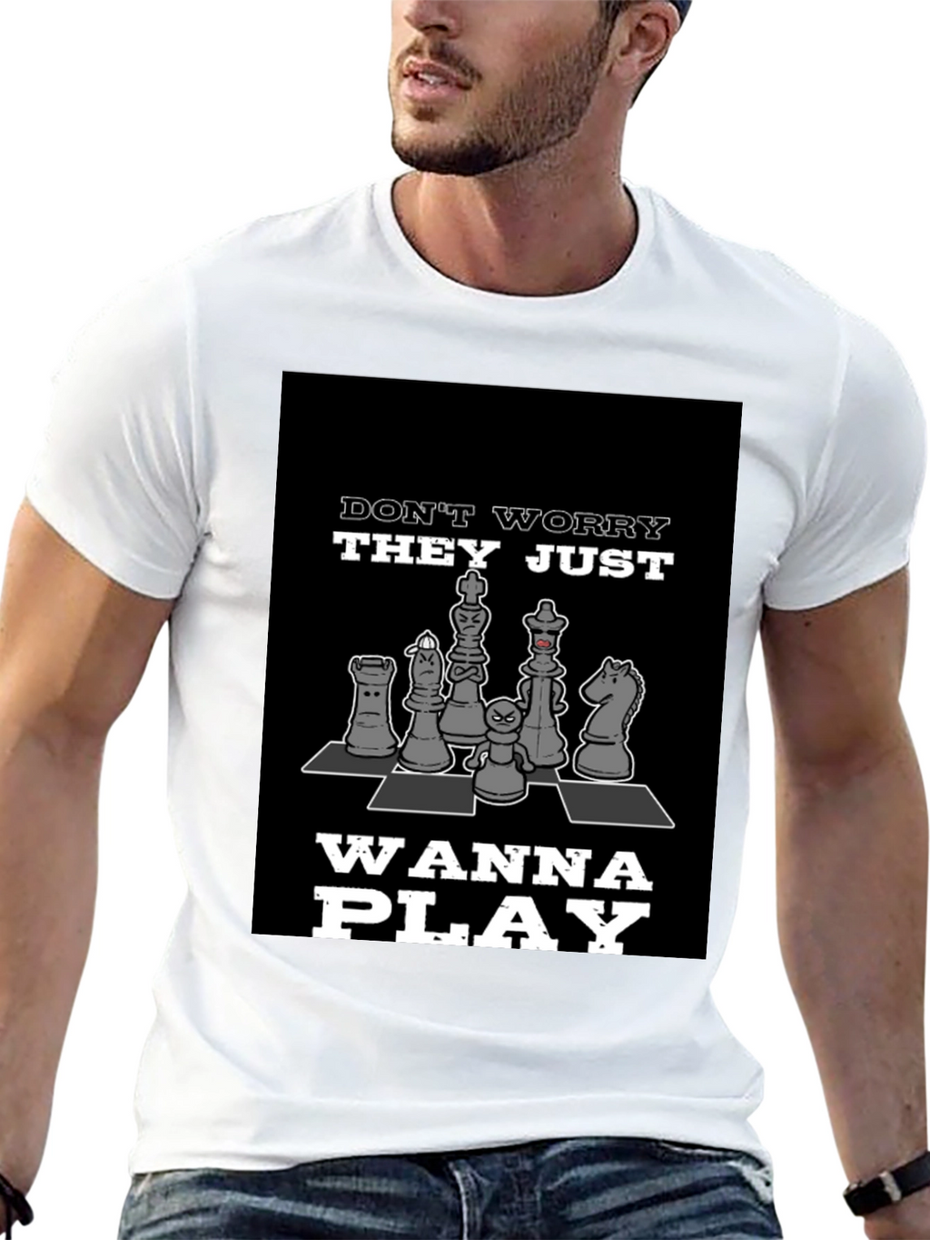 Chess Piece Playful Graphic T-Shirt