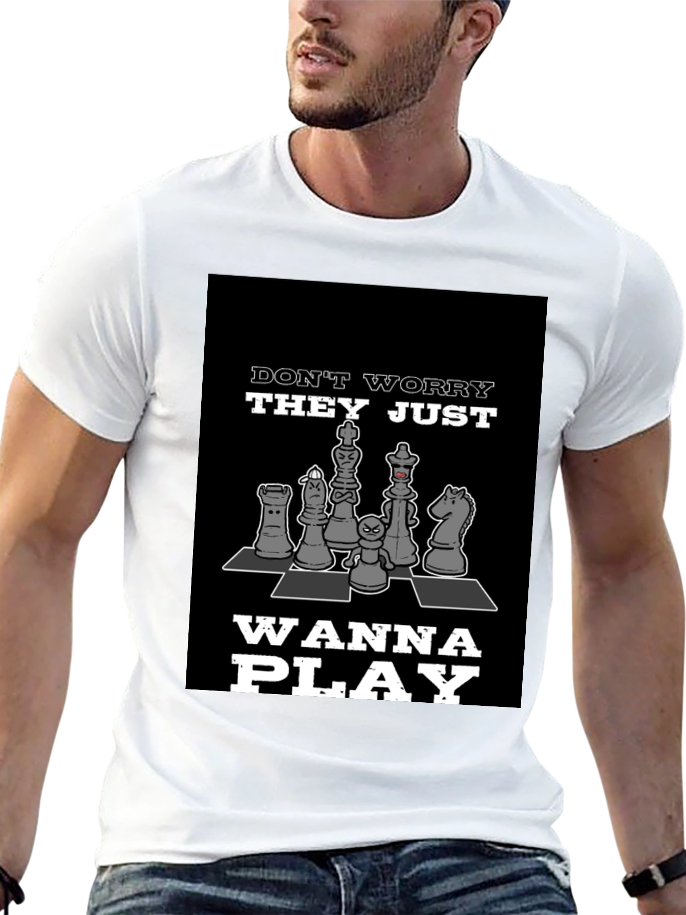Chess Piece Playful Graphic T-Shirt