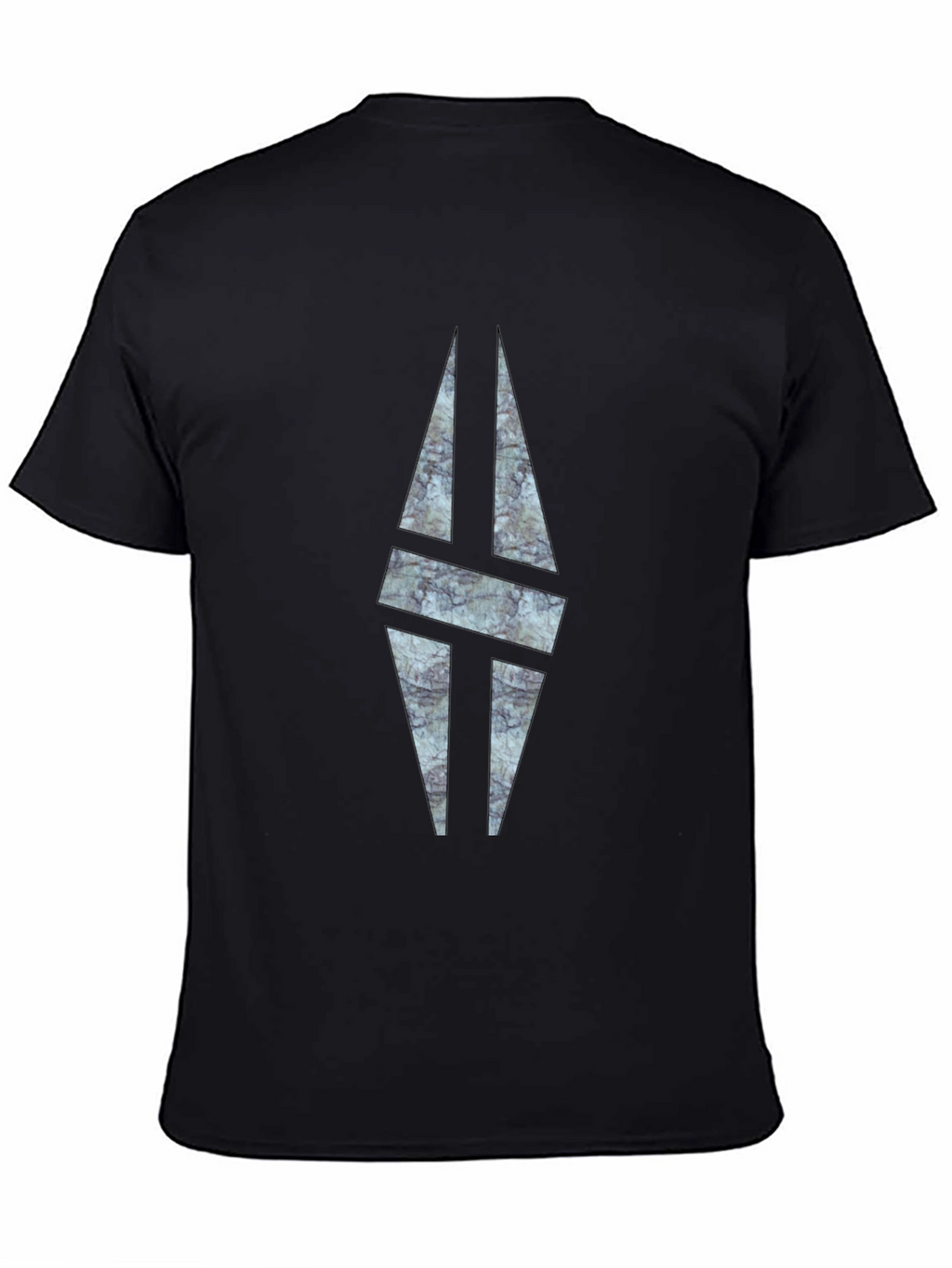 Modern Graphic Print Black T-Shirt