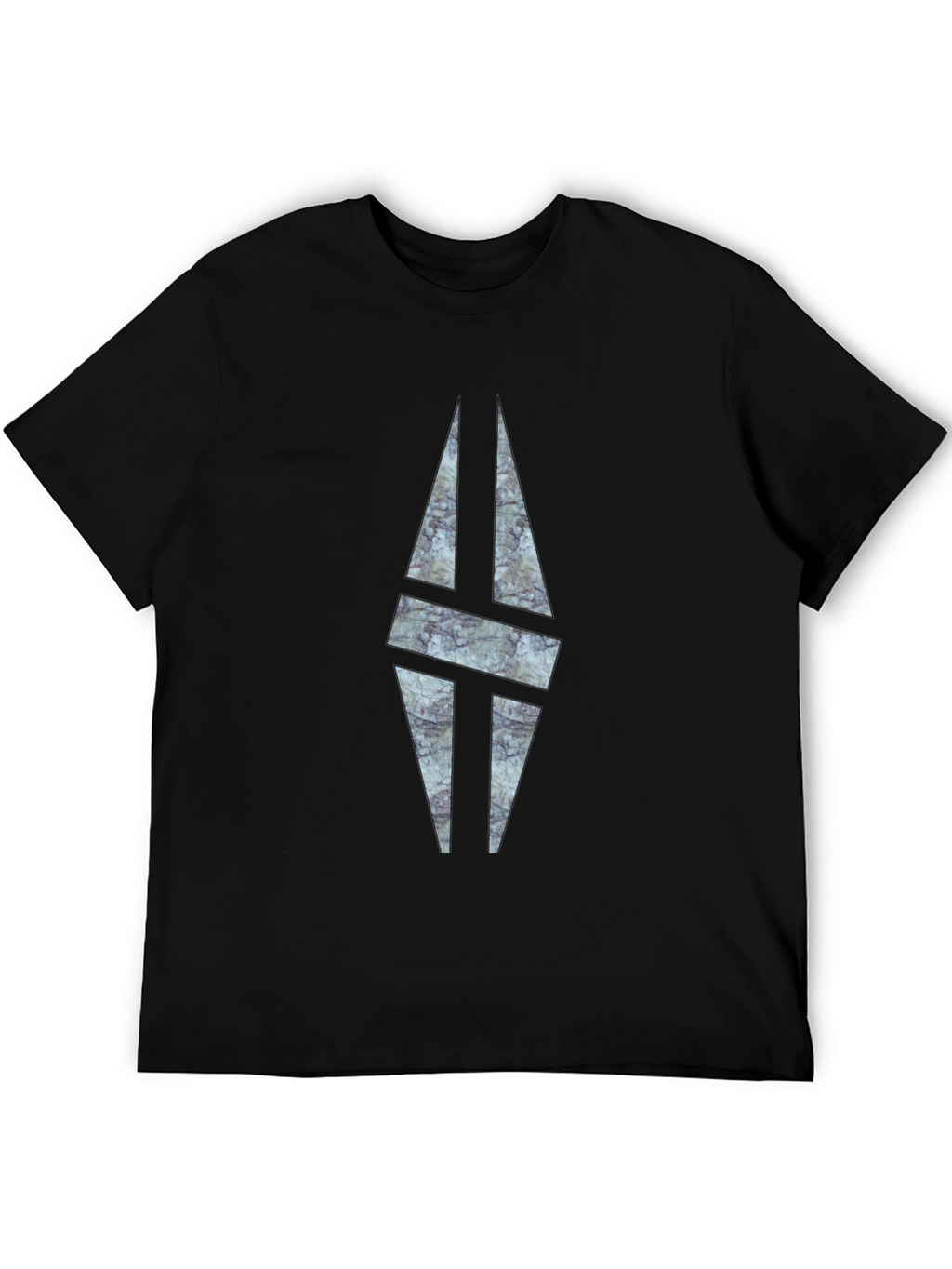 Modern Graphic Print Black T-Shirt