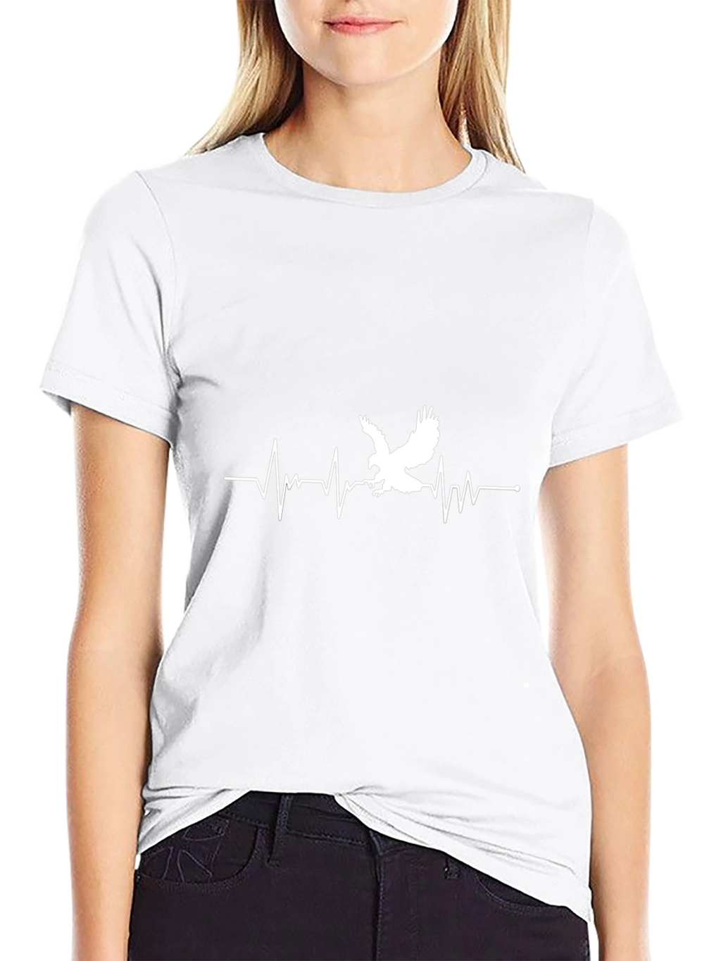 Eagle Heartbeat Graphic Print T-Shirt