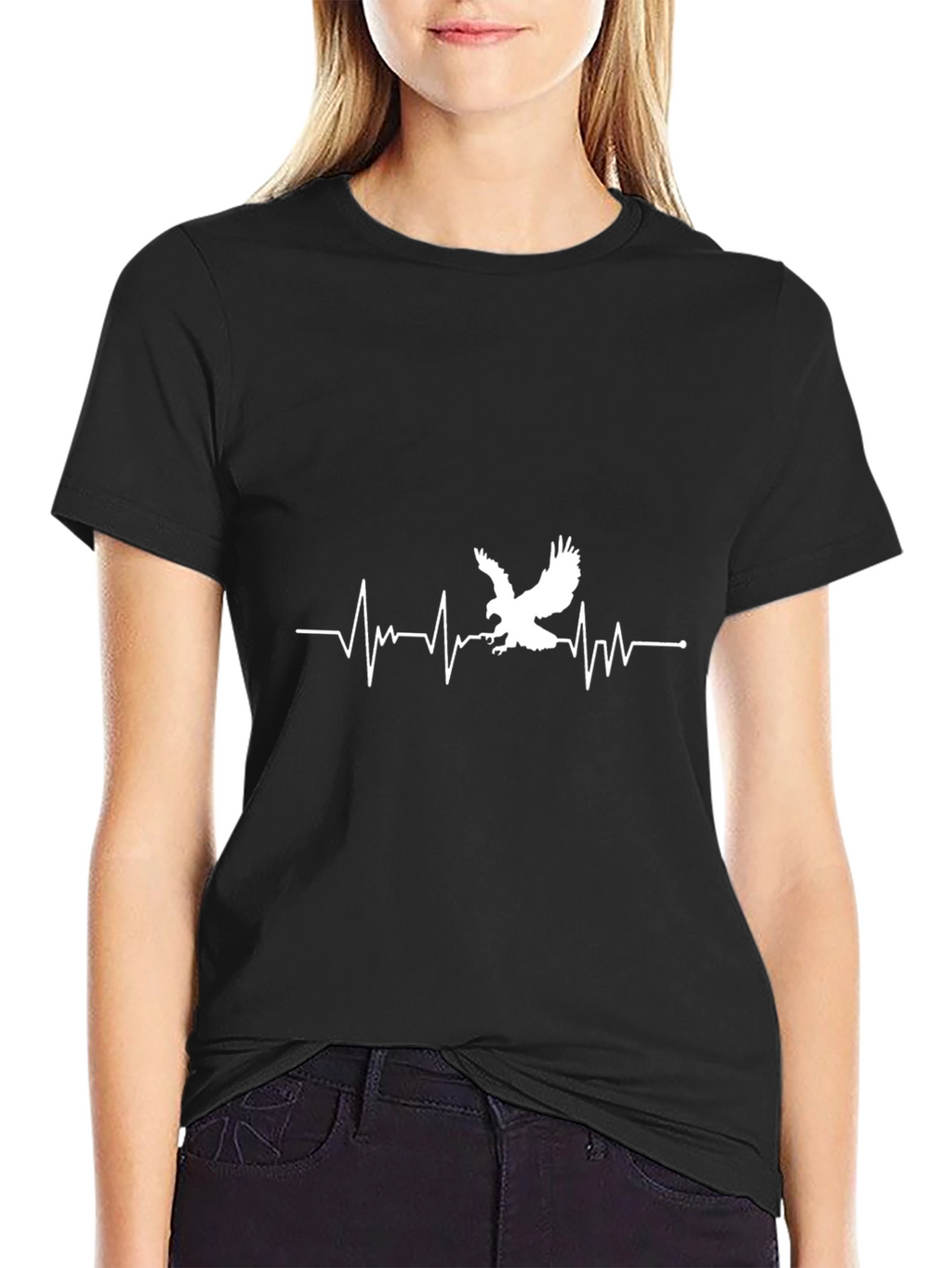 Eagle Heartbeat Graphic Print T-Shirt