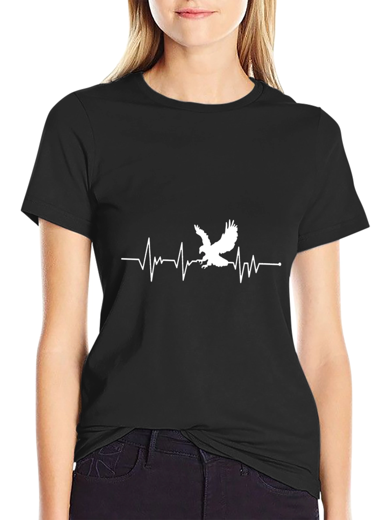 Eagle Heartbeat Graphic Print T-Shirt
