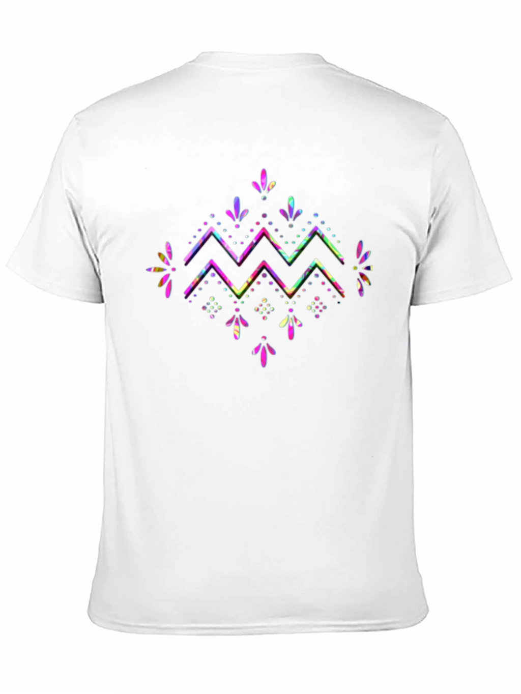 Abstract Geometric Graphic Tee - Mens Black T-Shirt