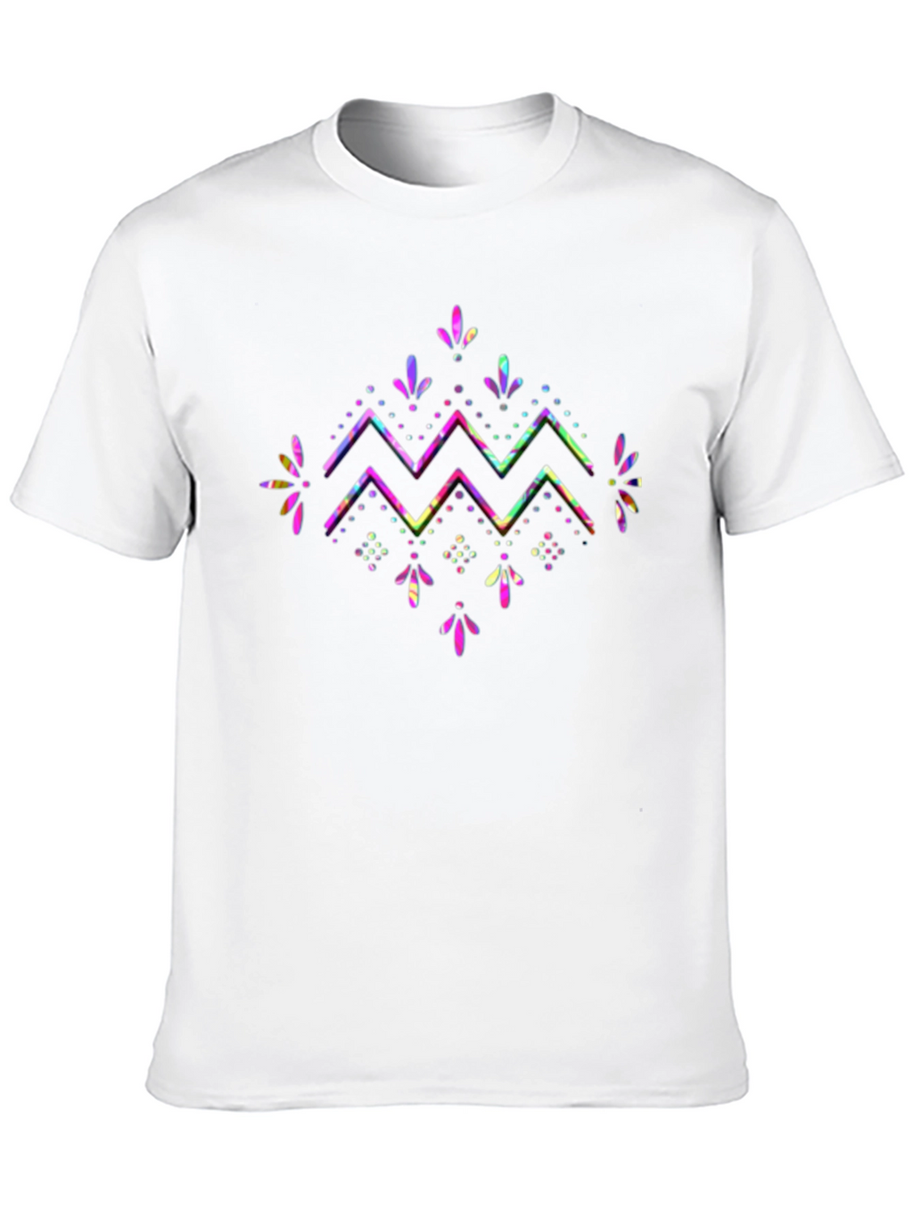 Abstract Geometric Graphic Tee - Mens Black T-Shirt