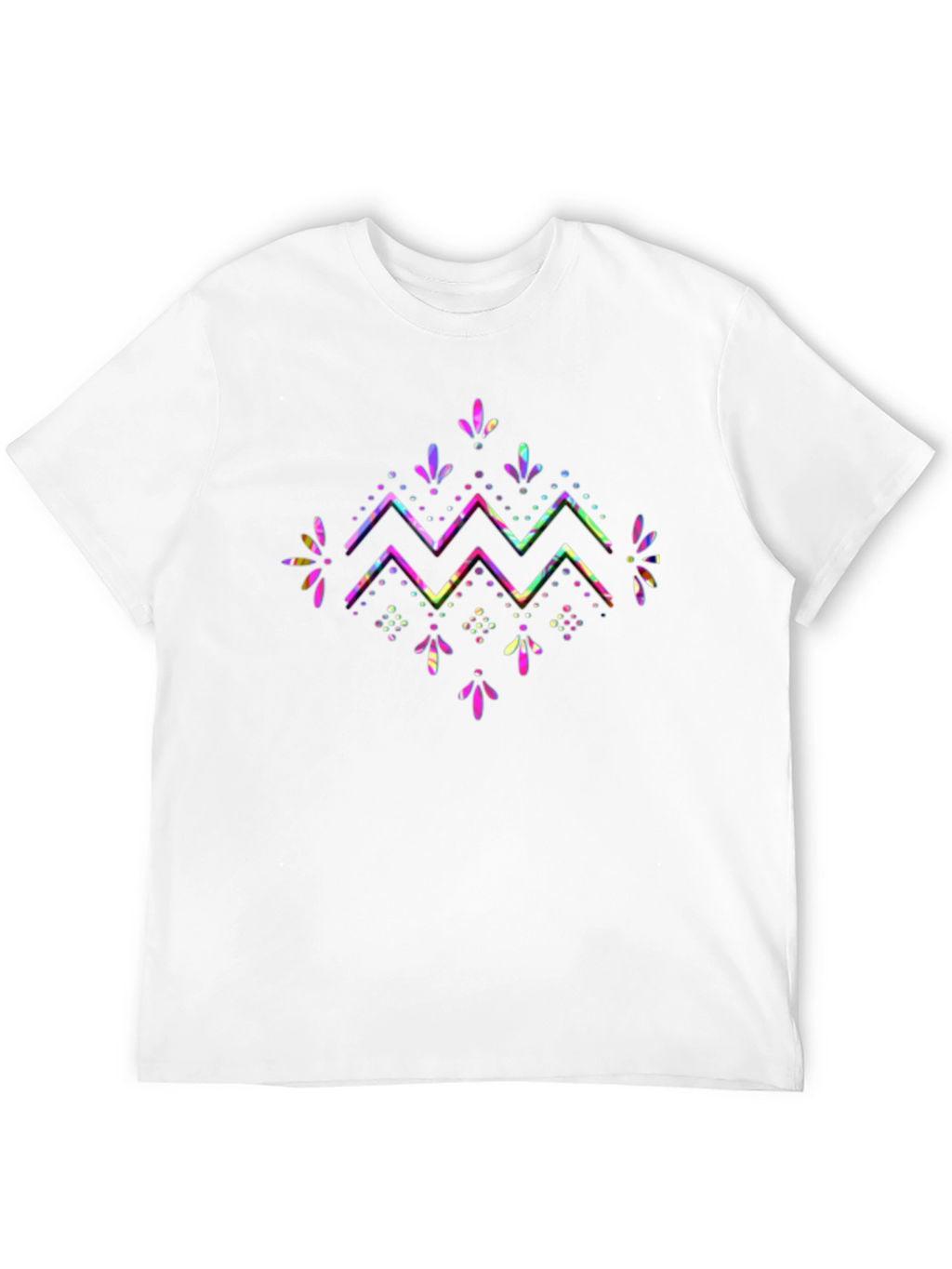 Abstract Geometric Graphic Tee - Mens Black T-Shirt