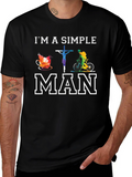 Simple Man T-Shirt Coffee Jesus Biking