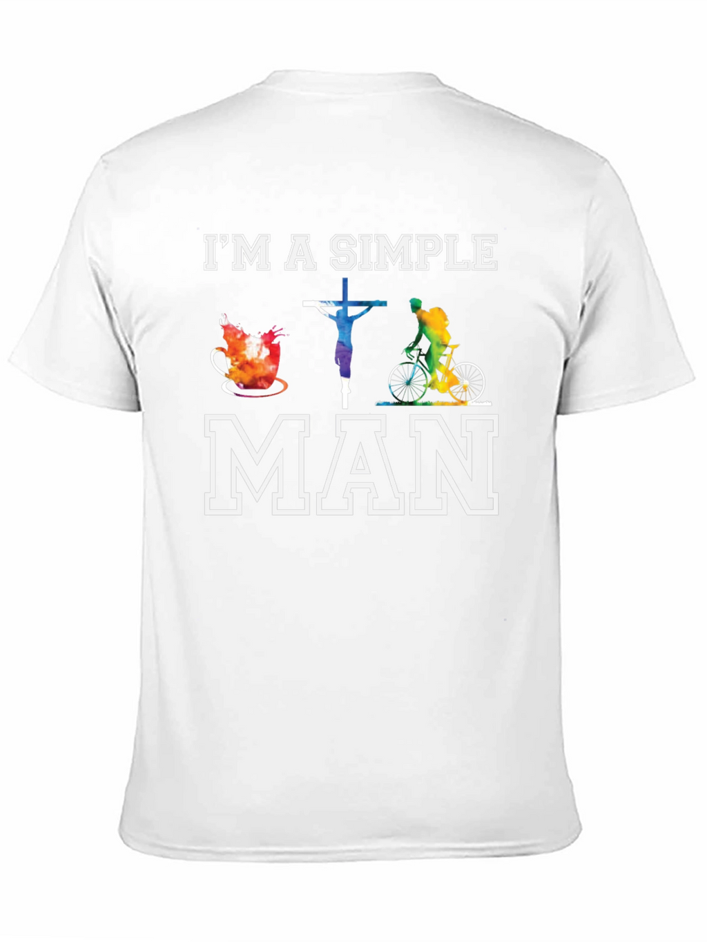 Simple Man T-Shirt Coffee Jesus Biking