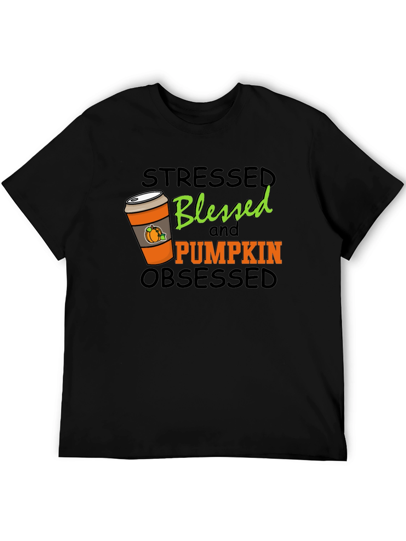 Stressed Blessed Pumpkin Obsessed Graphic Tee