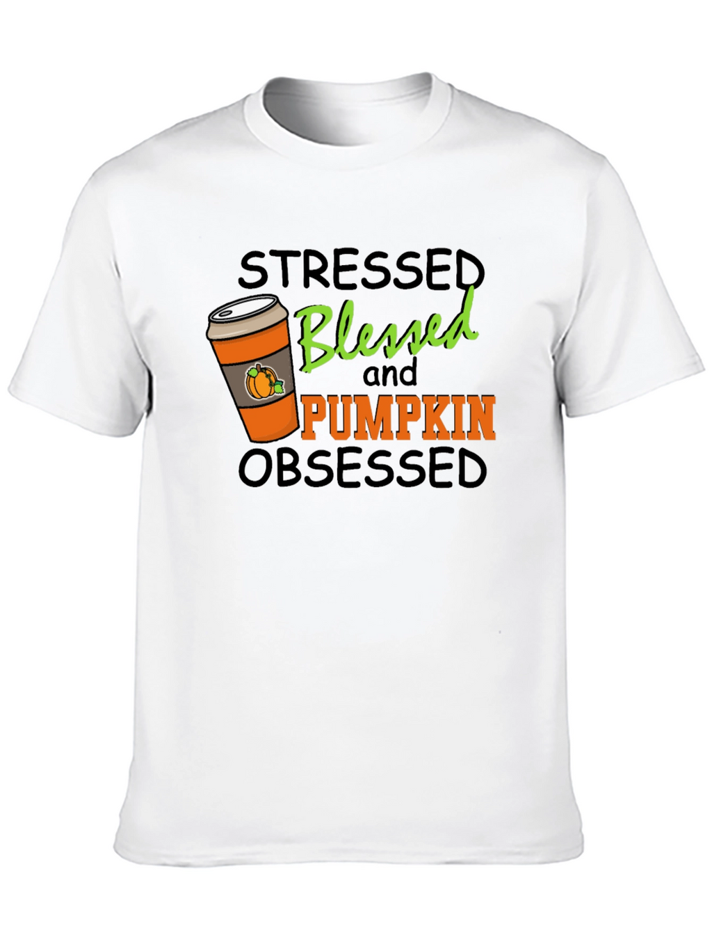 Stressed Blessed Pumpkin Obsessed Graphic Tee