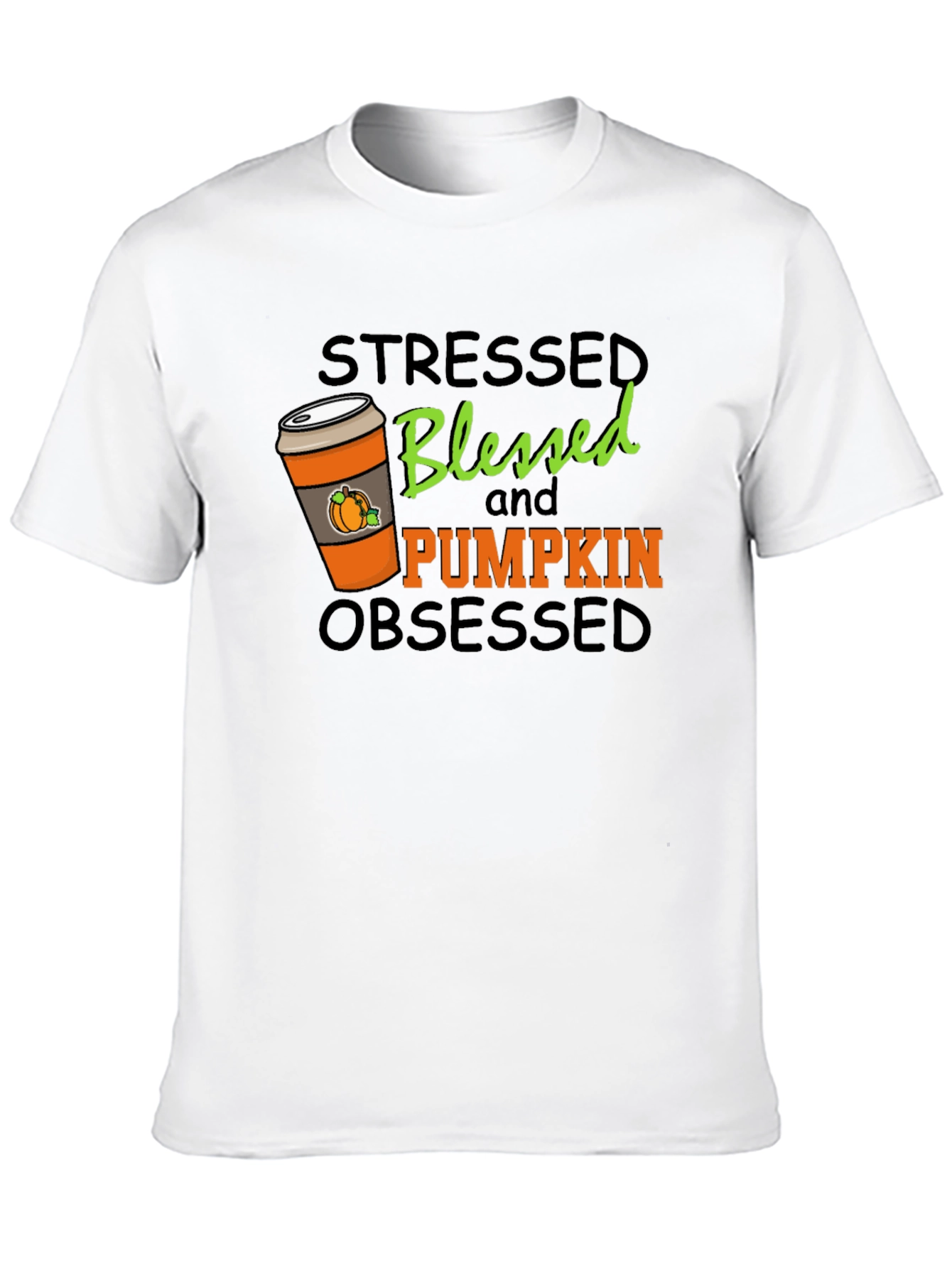 Stressed Blessed Pumpkin Obsessed Graphic Tee