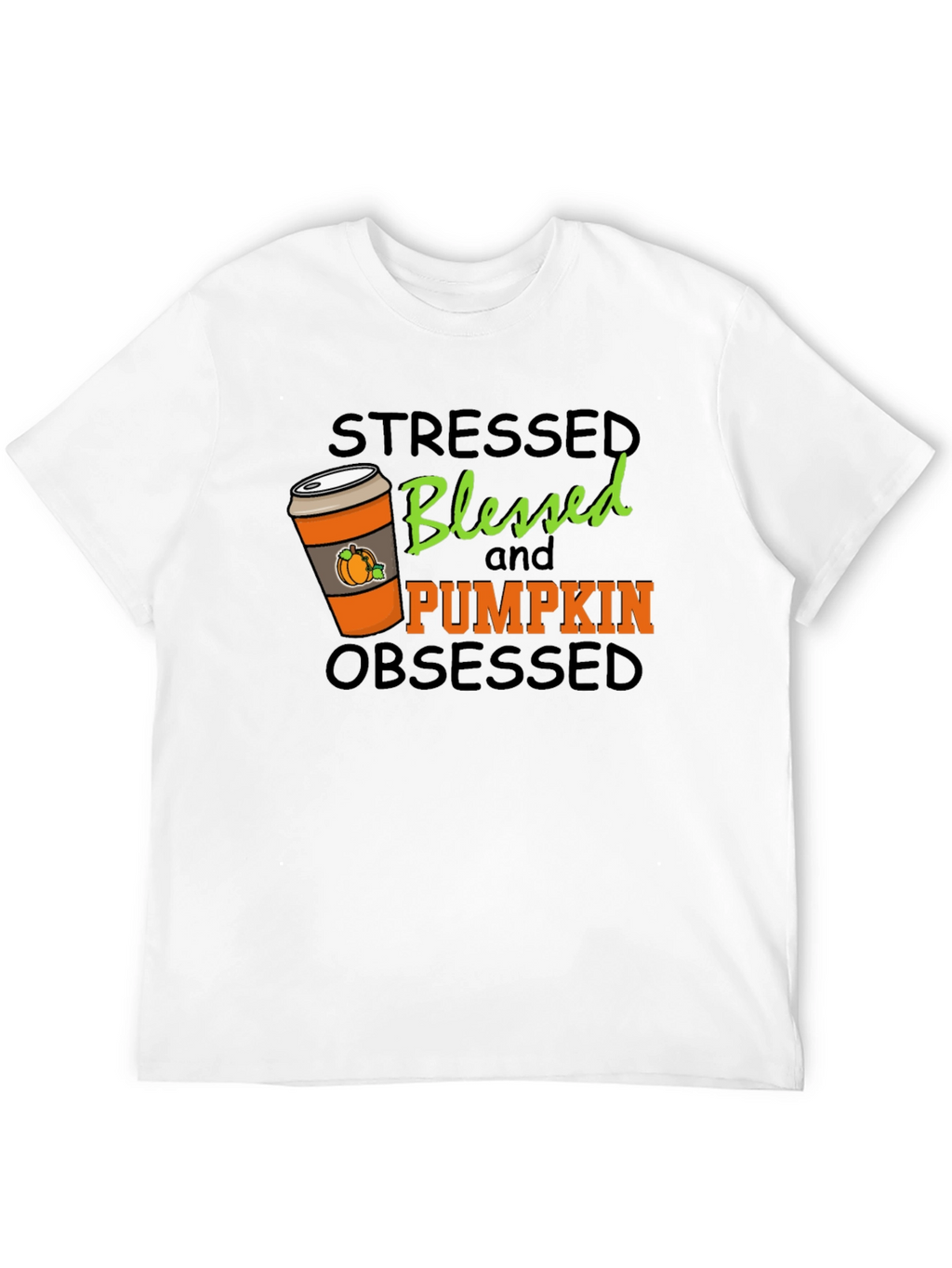 Stressed Blessed Pumpkin Obsessed Graphic Tee