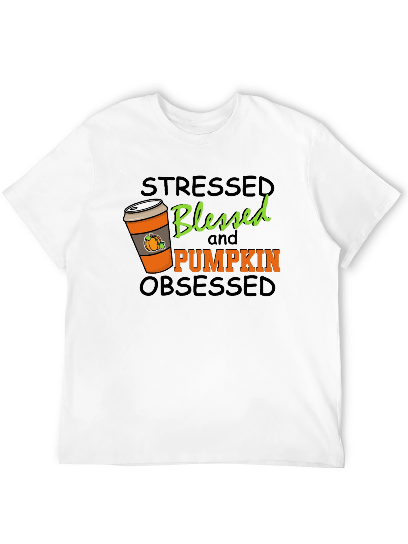 Stressed Blessed Pumpkin Obsessed Graphic Tee
