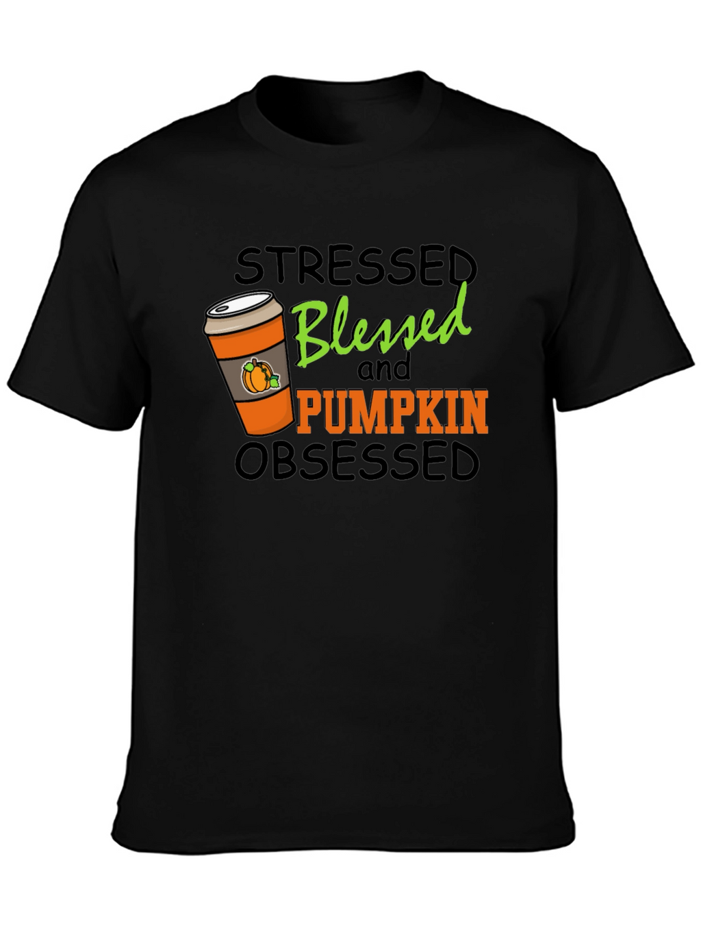 Stressed Blessed Pumpkin Obsessed Graphic Tee