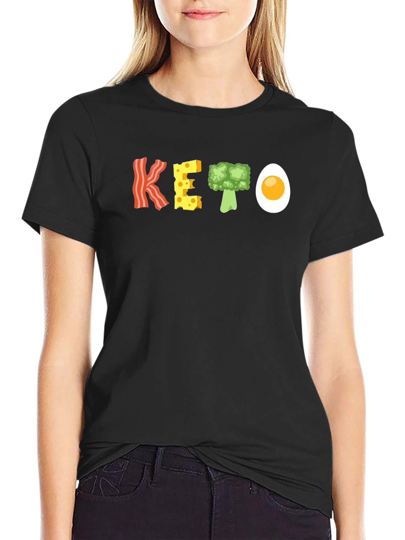 Keto Diet T-Shirt Bacon Cheese Broccoli Egg