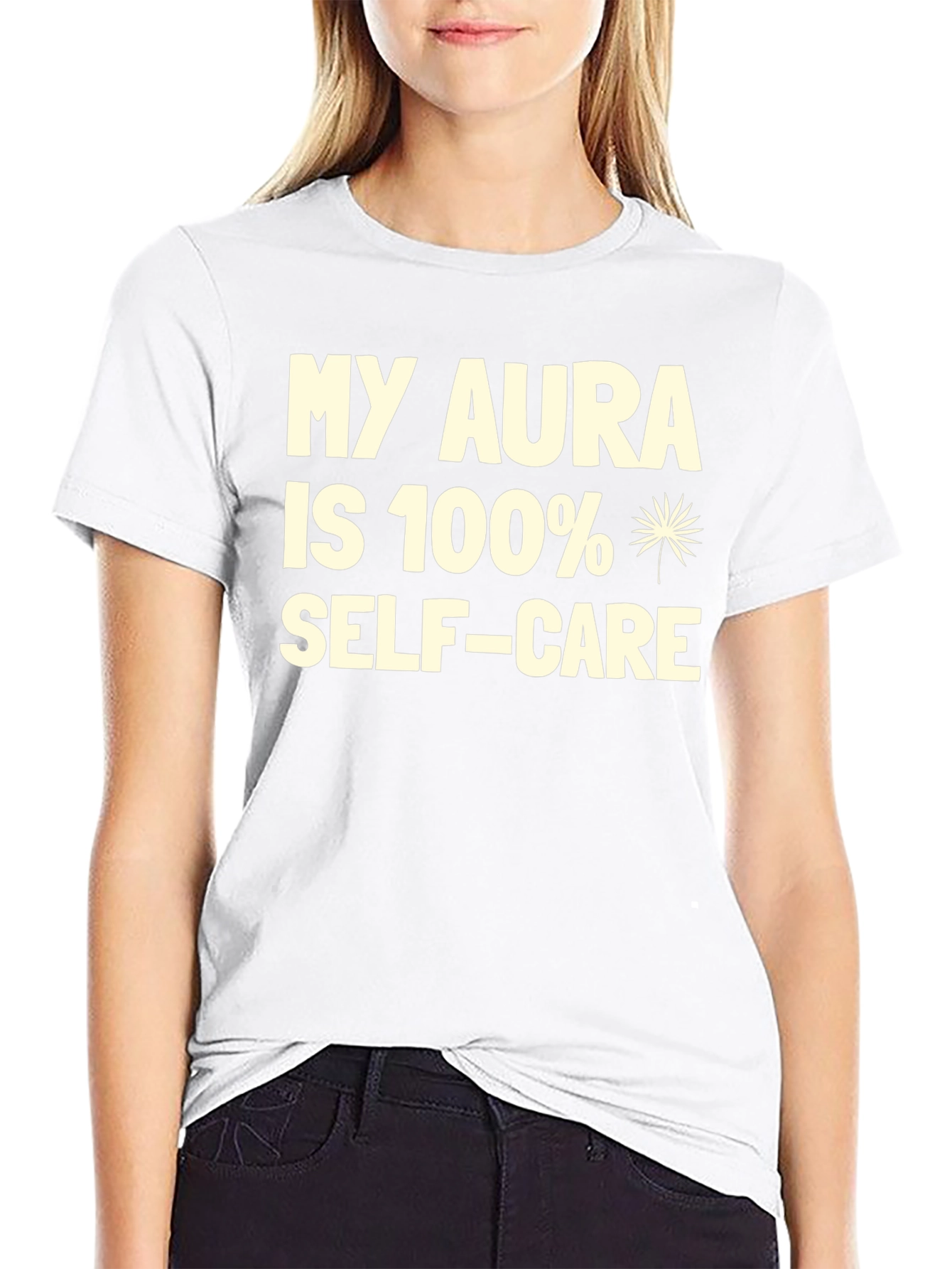 My Aura Self-Care Black Graphic T-Shirt