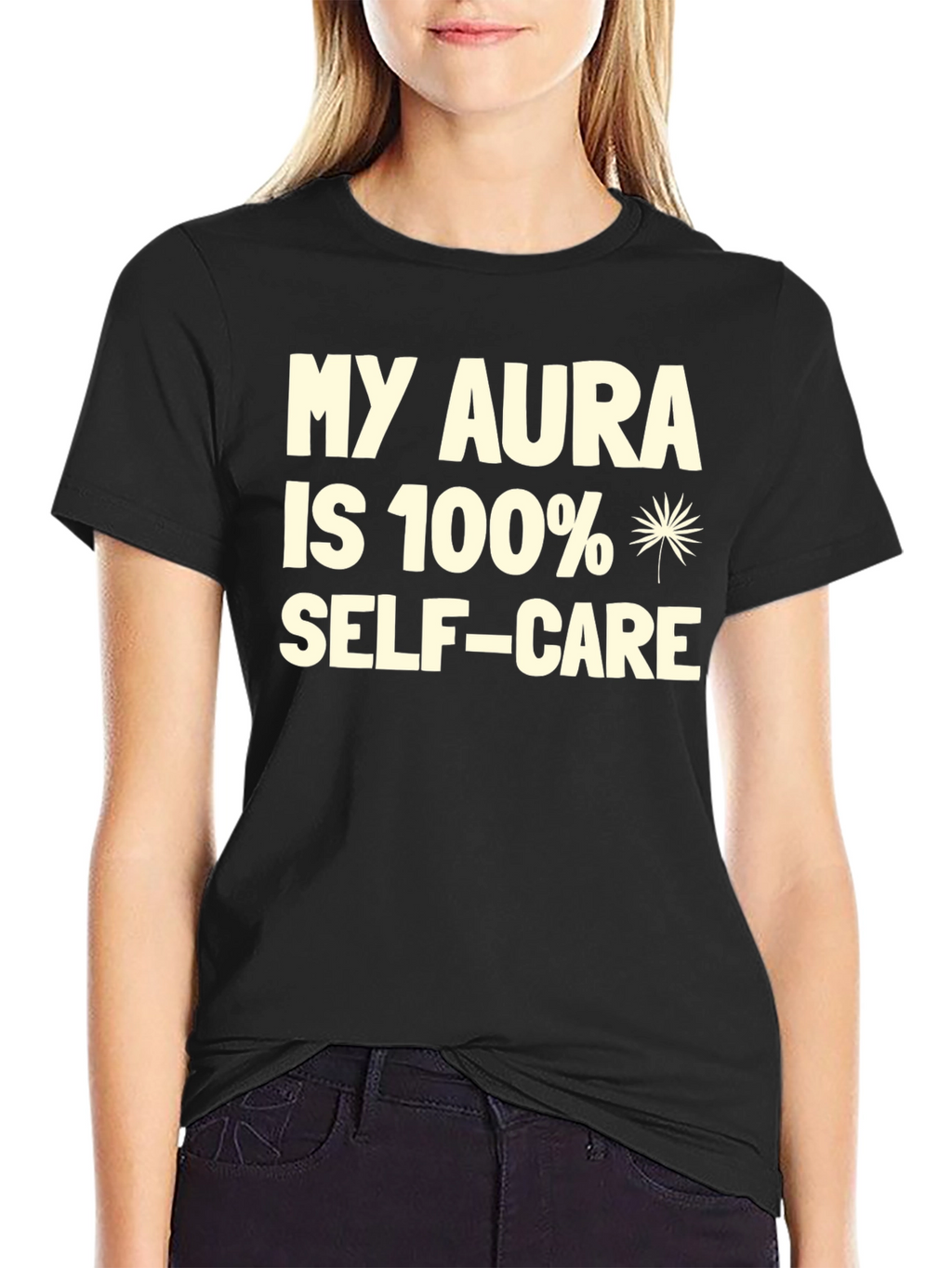 My Aura Self-Care Black Graphic T-Shirt
