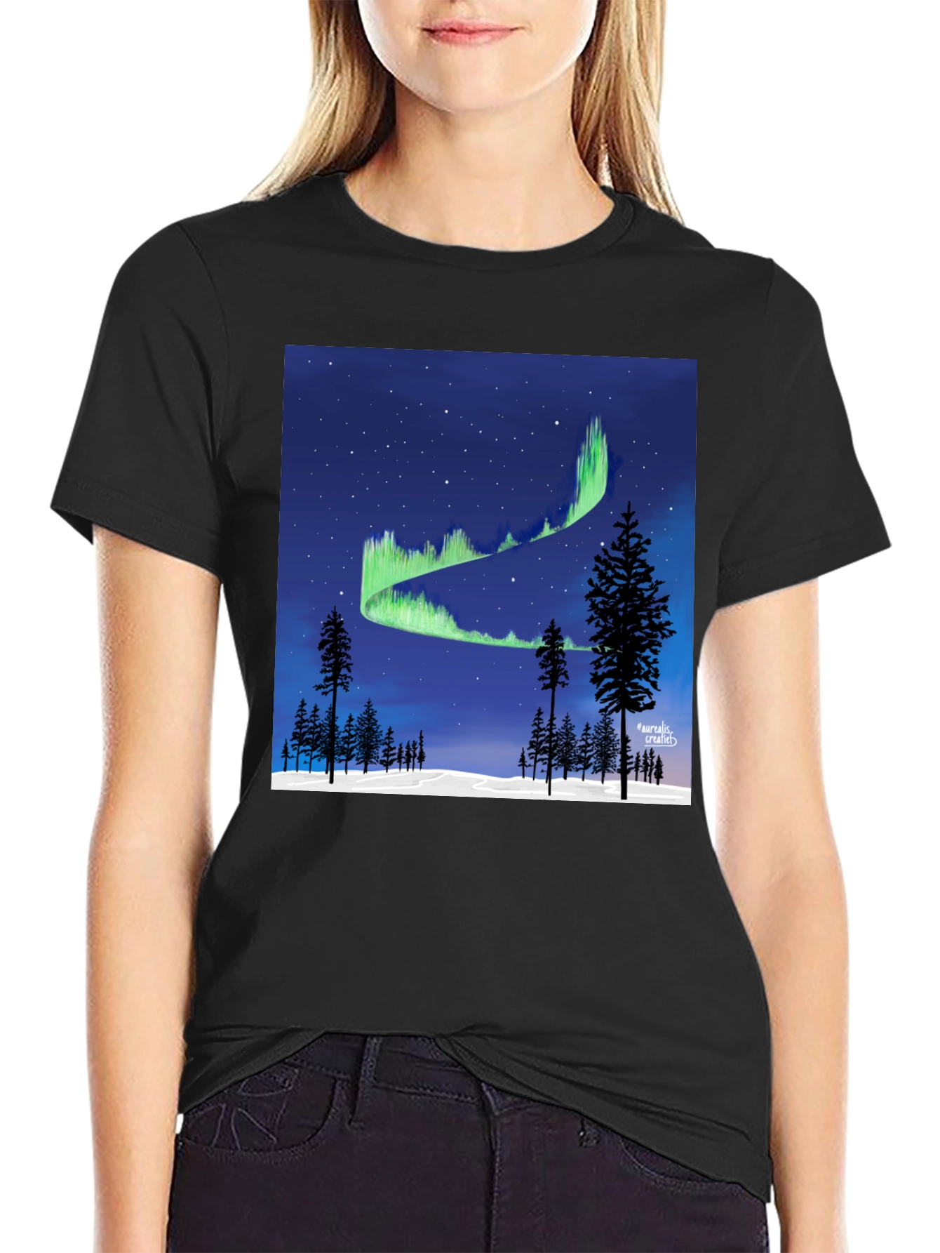 Northern Lights Graphic Tee - Aurora Borealis T-Shirt