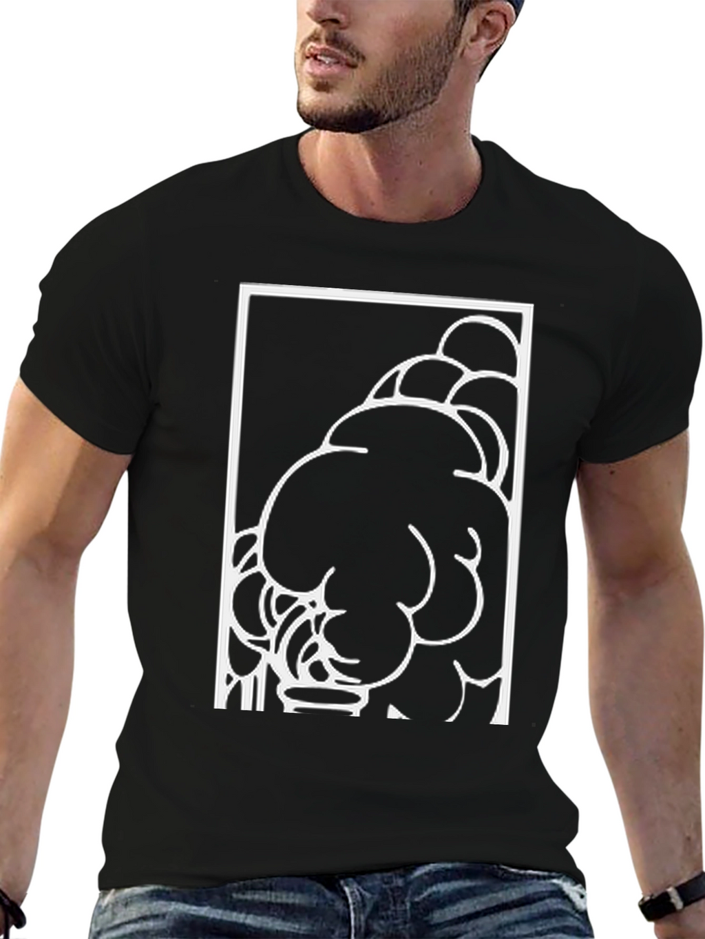 Abstract Black T-Shirt