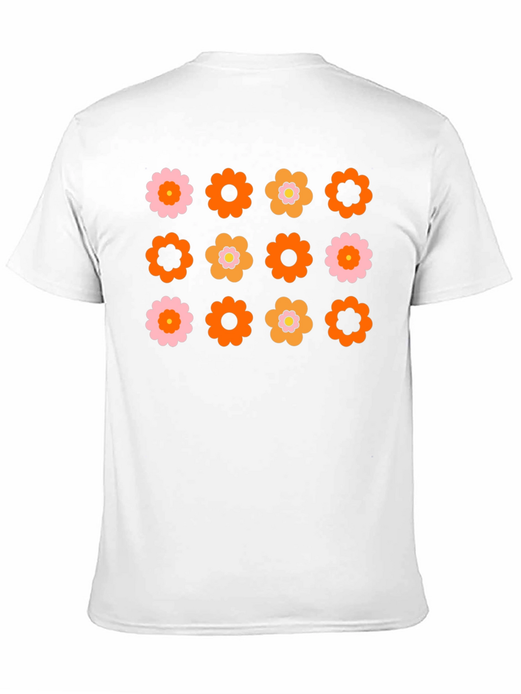 Retro Flower Power Graphic Tee - Black