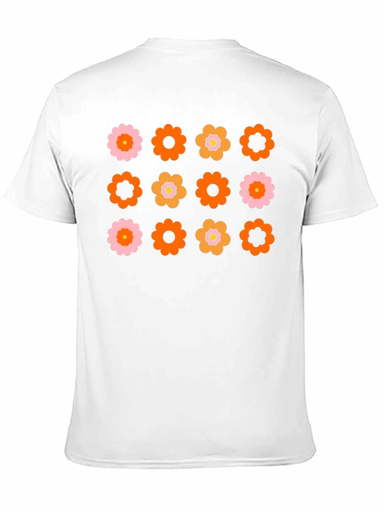 Retro Flower Power Graphic Tee - Black