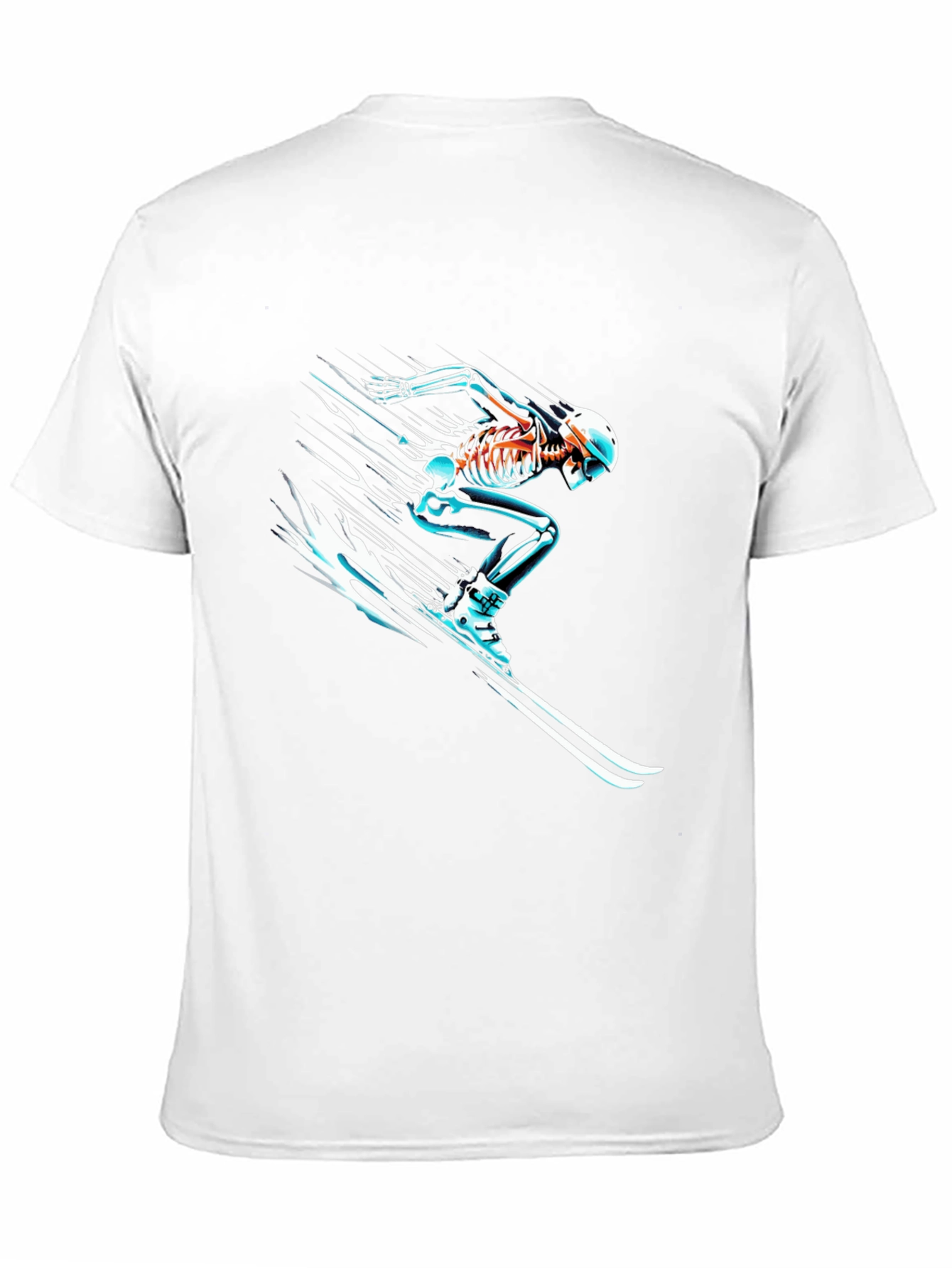 Skeleton Skiing Graphic T-Shirt - Cool & Unique