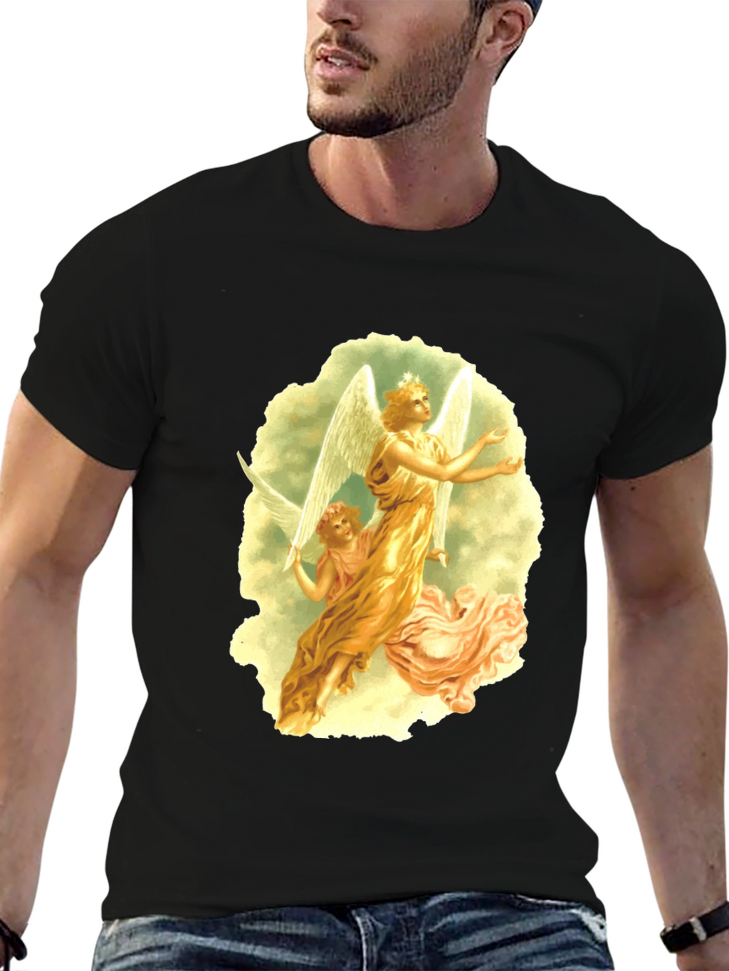 Angelic Graphic Tee - Black T-Shirt