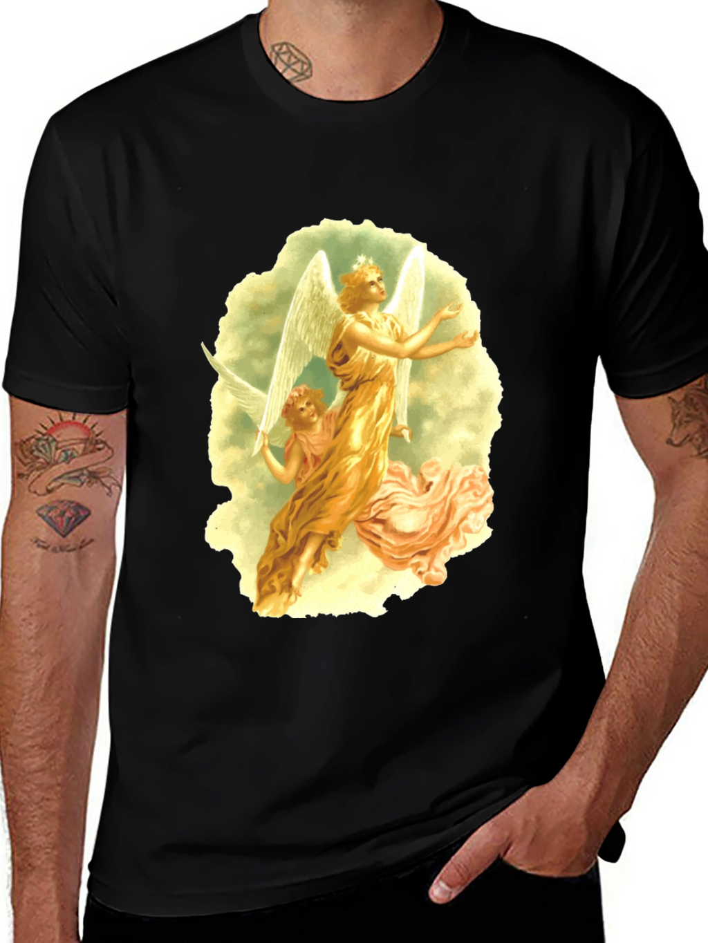 Angelic Graphic Tee - Black T-Shirt