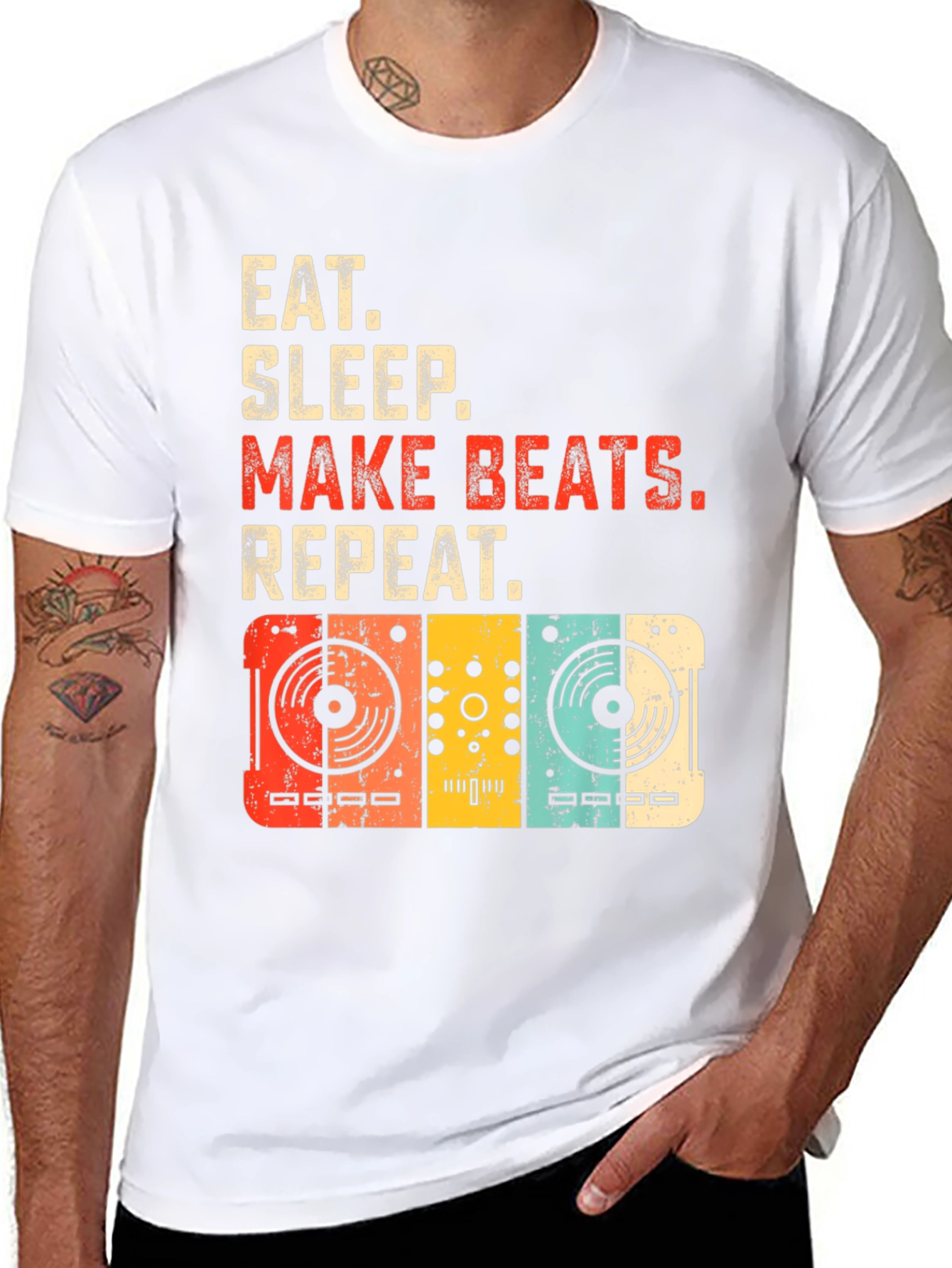 Eat Sleep Make Beats Repeat DJ T-Shirt