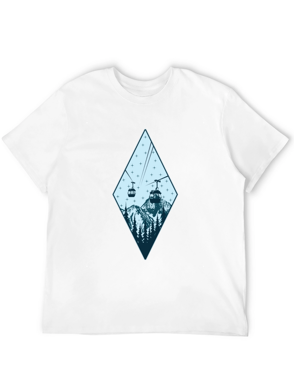 Mountain Gondola Graphic Tee - Black
