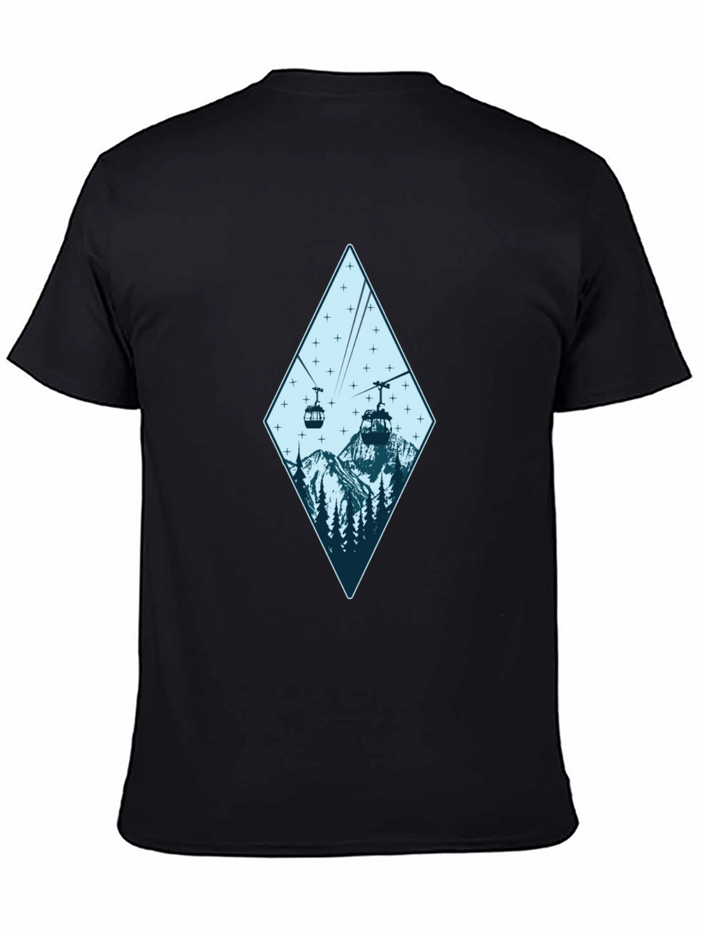 Mountain Gondola Graphic Tee - Black