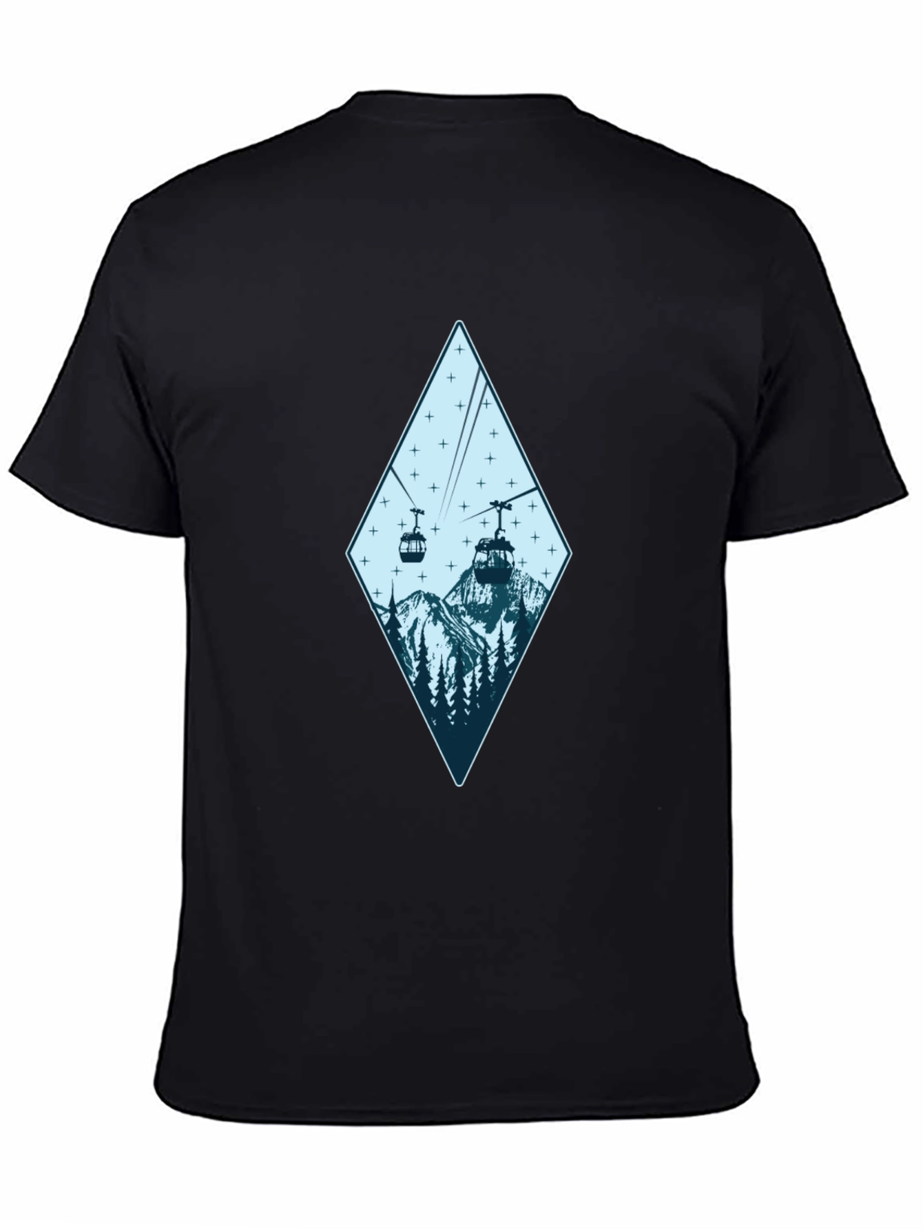 Mountain Gondola Graphic Tee - Black