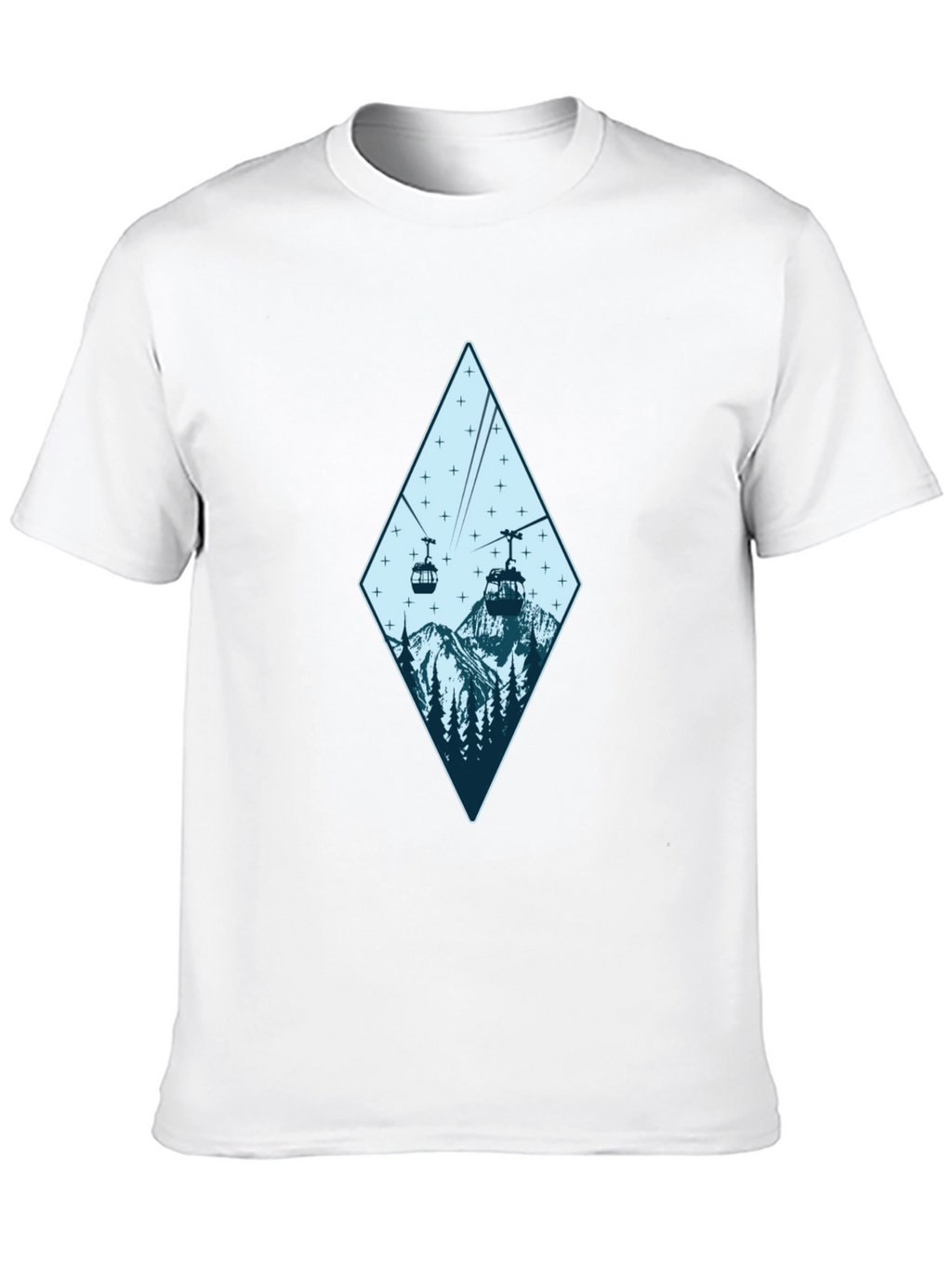 Mountain Gondola Graphic Tee - Black