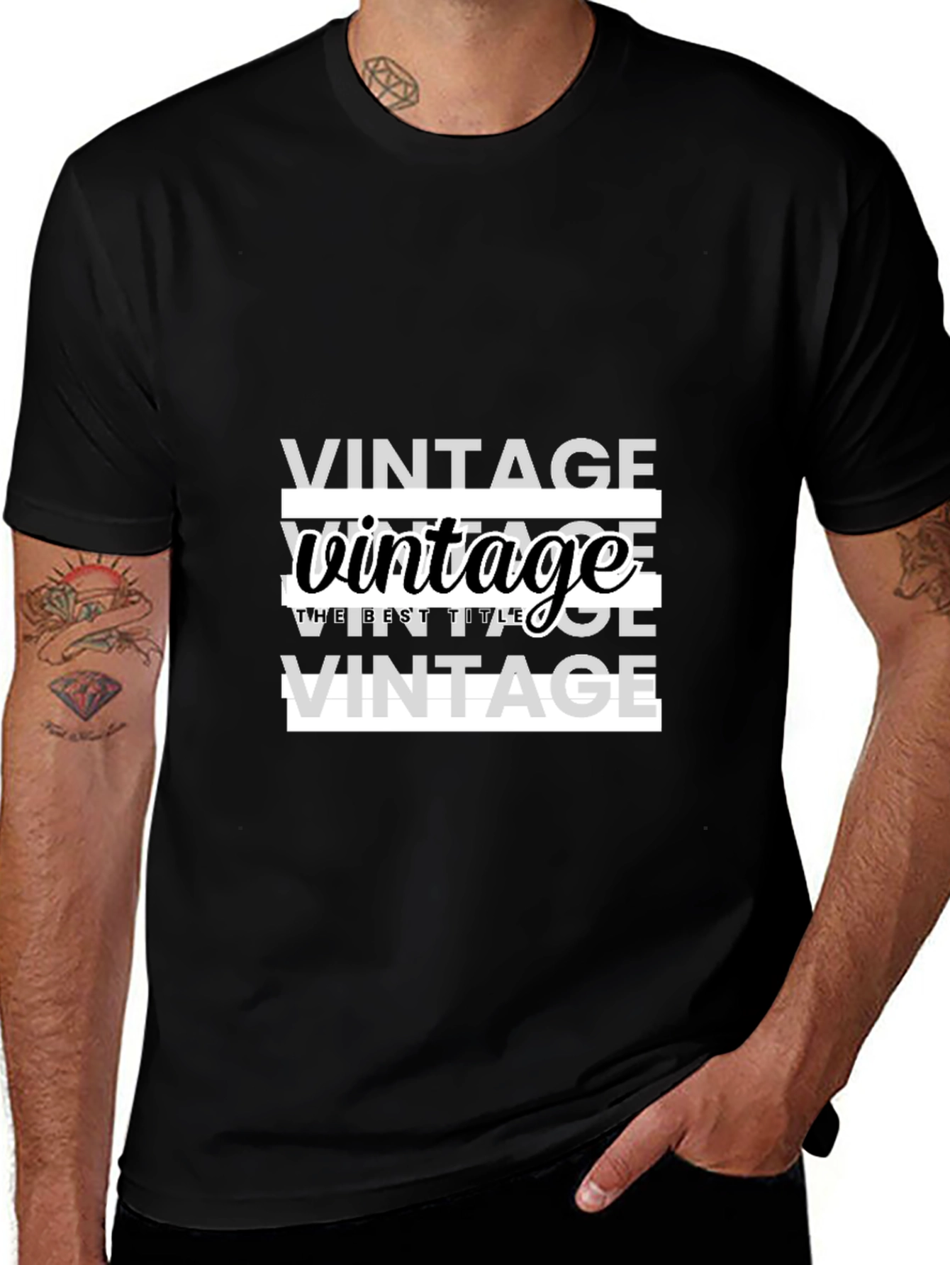 Vintage Graphic Print T-Shirt - Casual Wear