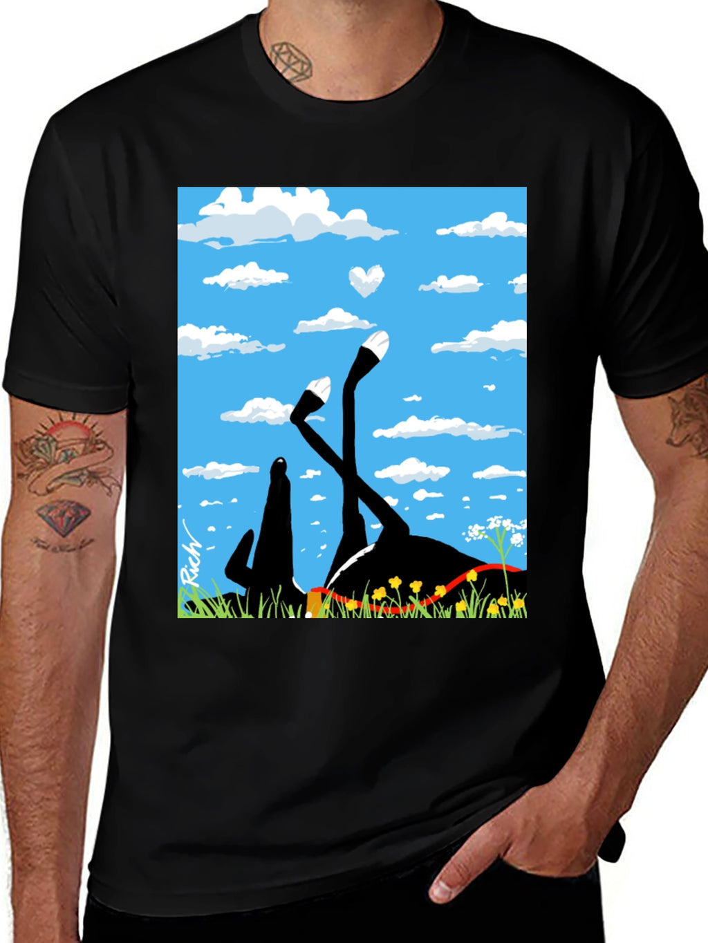 Whimsical Horse T-Shirt - Blue Sky Dreamer