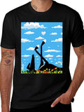 Whimsical Horse T-Shirt - Blue Sky Dreamer