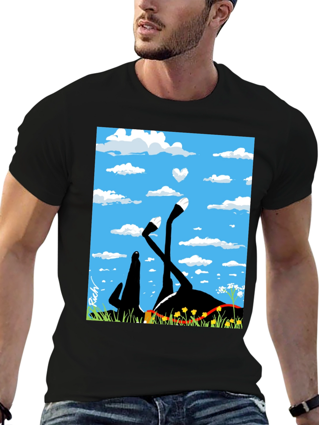 Whimsical Horse T-Shirt - Blue Sky Dreamer
