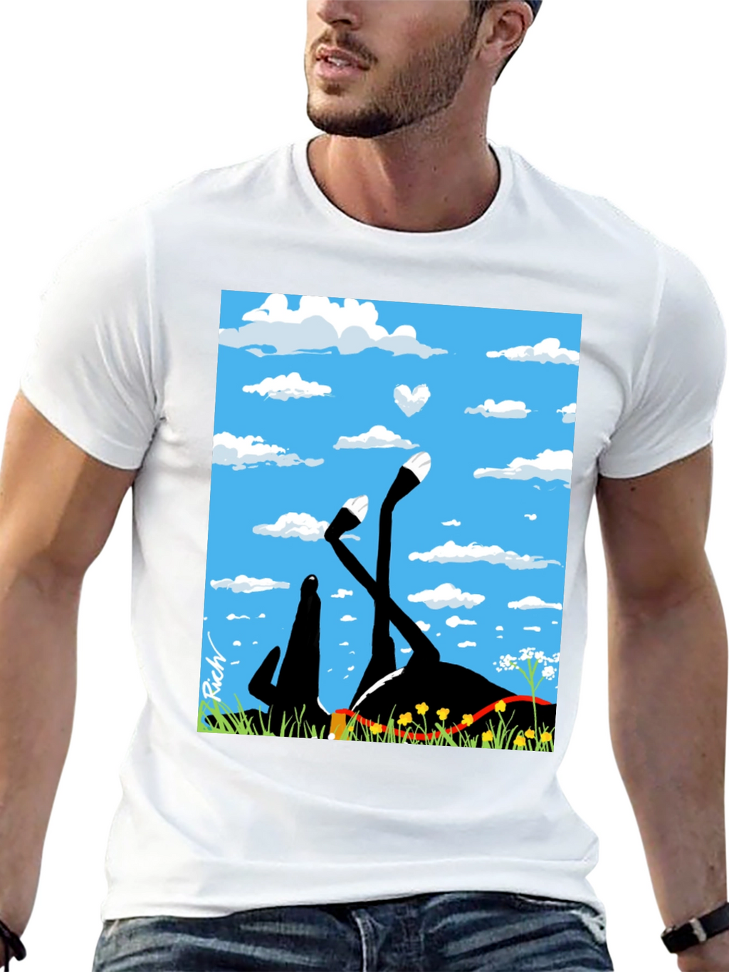 Whimsical Horse T-Shirt - Blue Sky Dreamer
